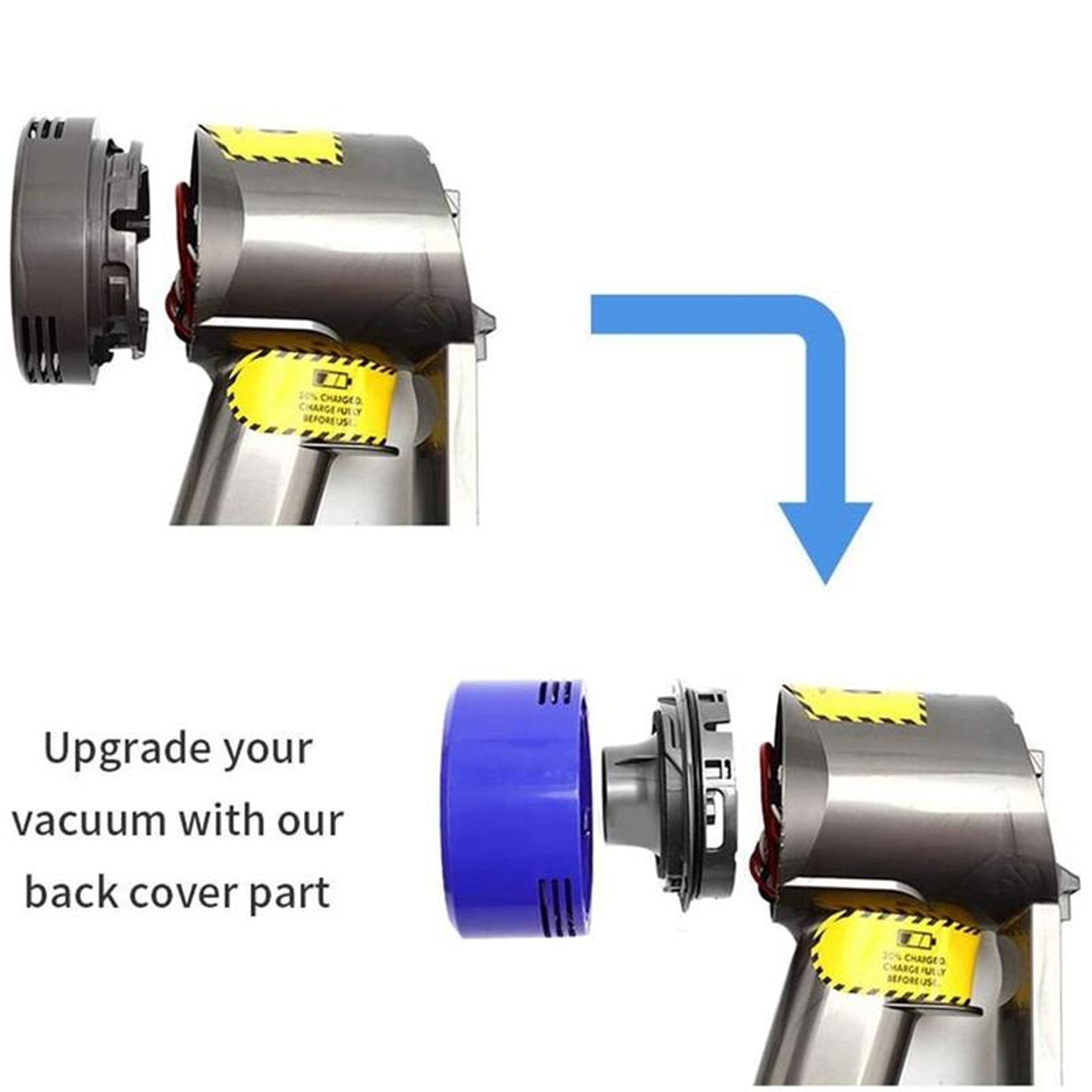 Dyson V7 V8 Rear HEPA Filter Cover  Motor Back Housing Replacement 2