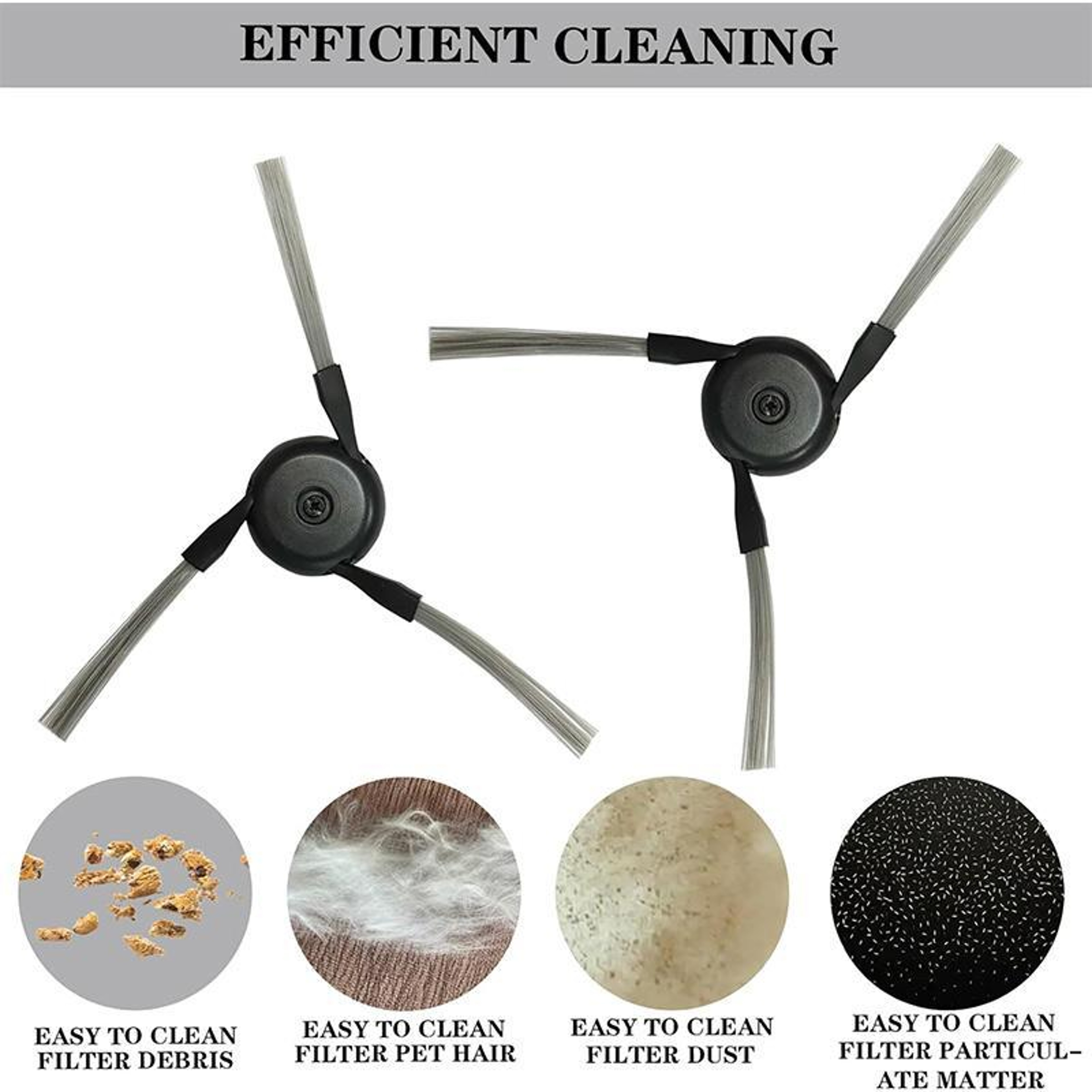 6 Pack Dreame Replacement Side Brush For X50 Ultra X40 Ultra  L50 Ultra Robot Vacuum 2