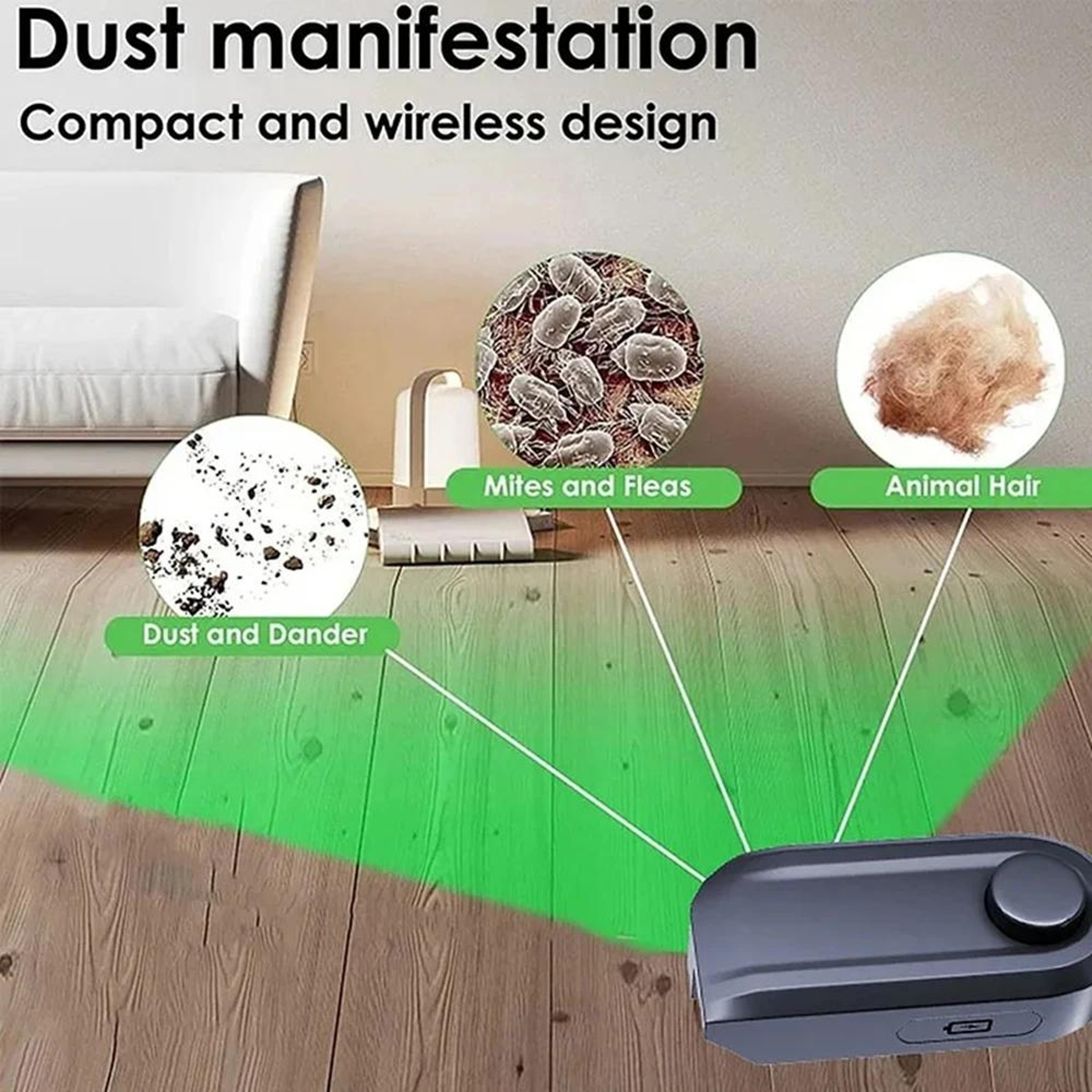 Green LED Dust Display Light For Dyson Vacuum Cleaner Cordless Vacuum Light Attachment 5