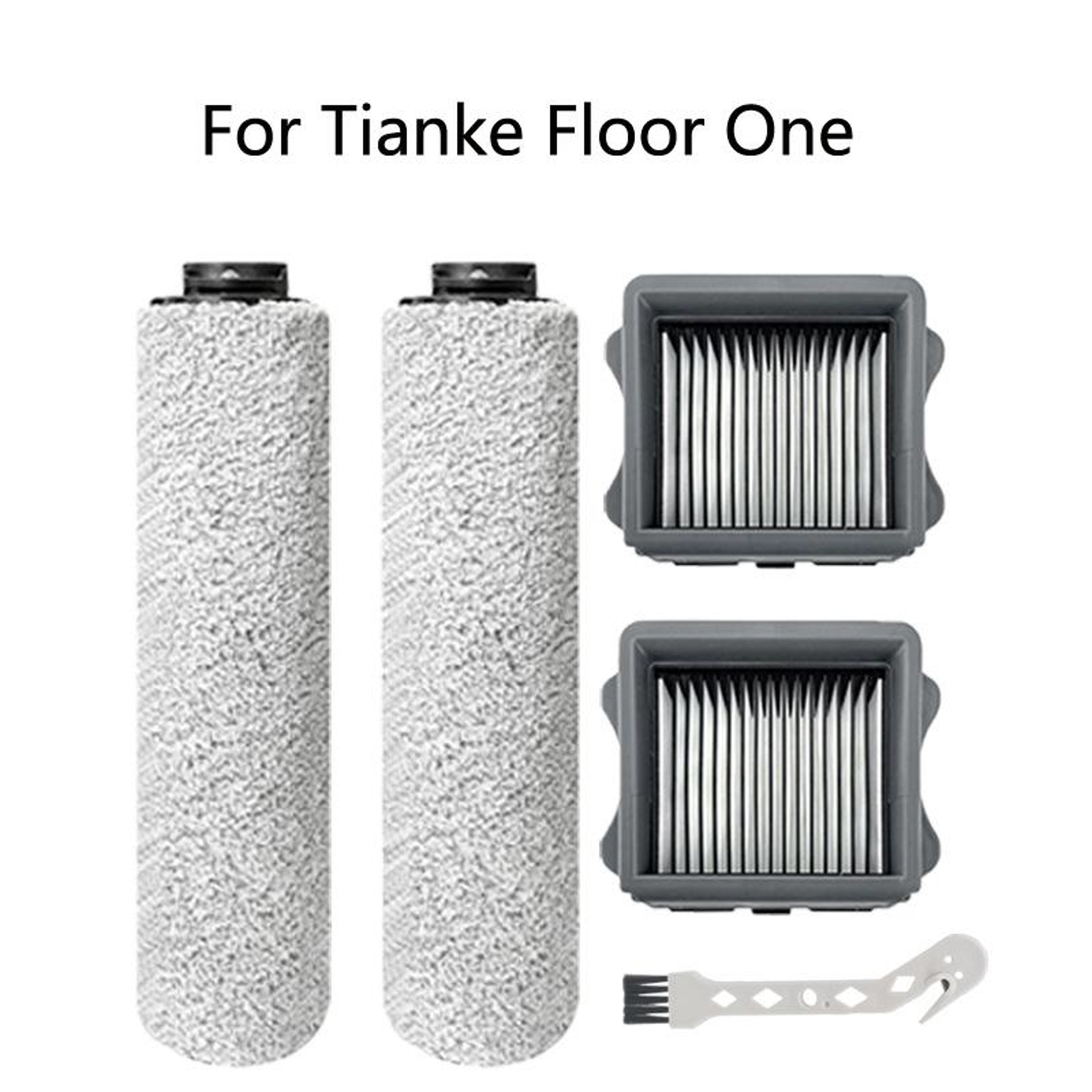 Tianke Floor One Replacement Brush And Vacuum Filter Replacement Roller Brush Set 4