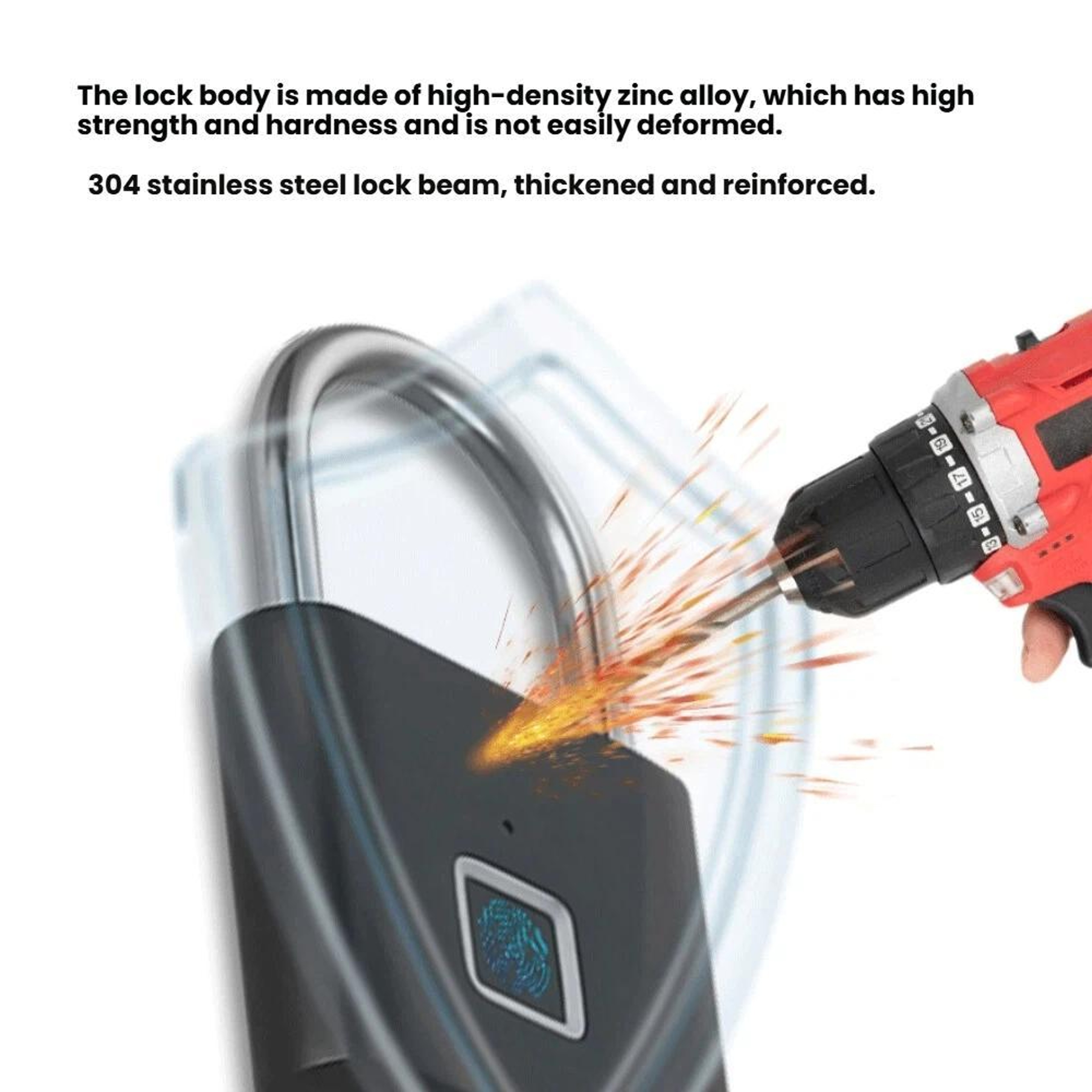 Tuya Smart Fingerprint Padlock Bluetooth App Control USB C Rechargeable Waterproof Security Lock 5