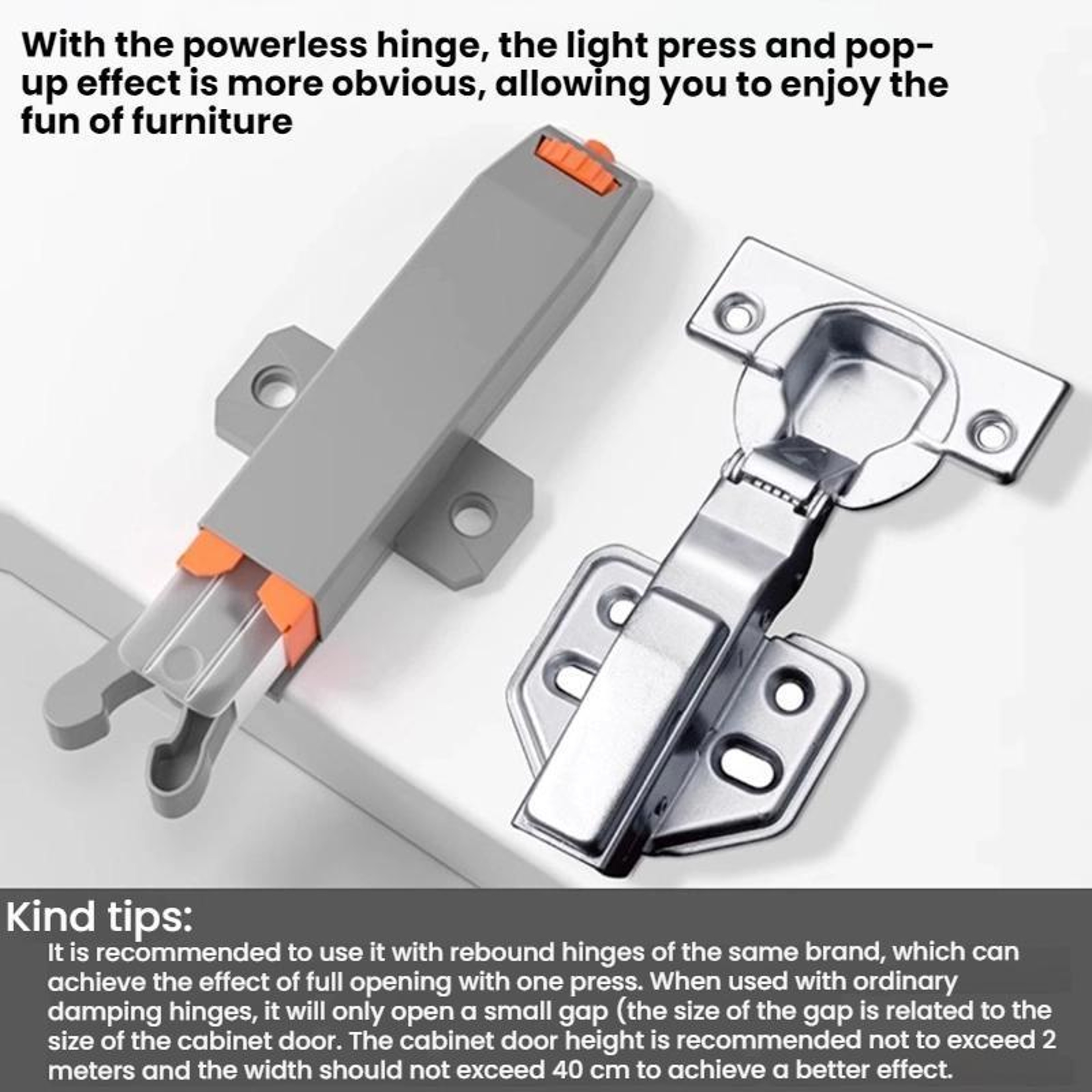Heavy Duty Push To Open Cabinet Latch Adjustable Concealed Self Locking Door Rebounder 2