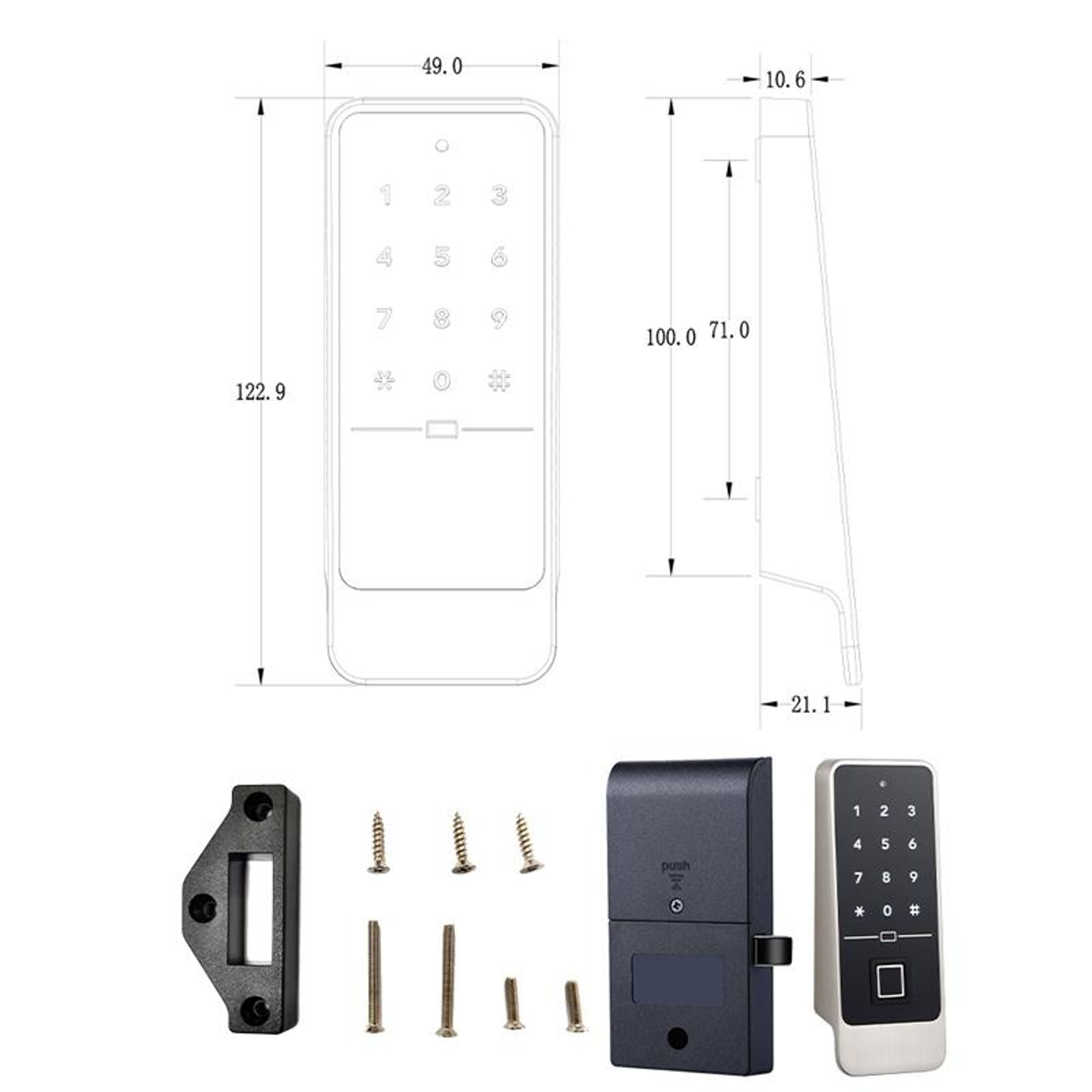F8 Smart Cabinet Lock With Keyless Cabinet Lock Password Card And App Access 7