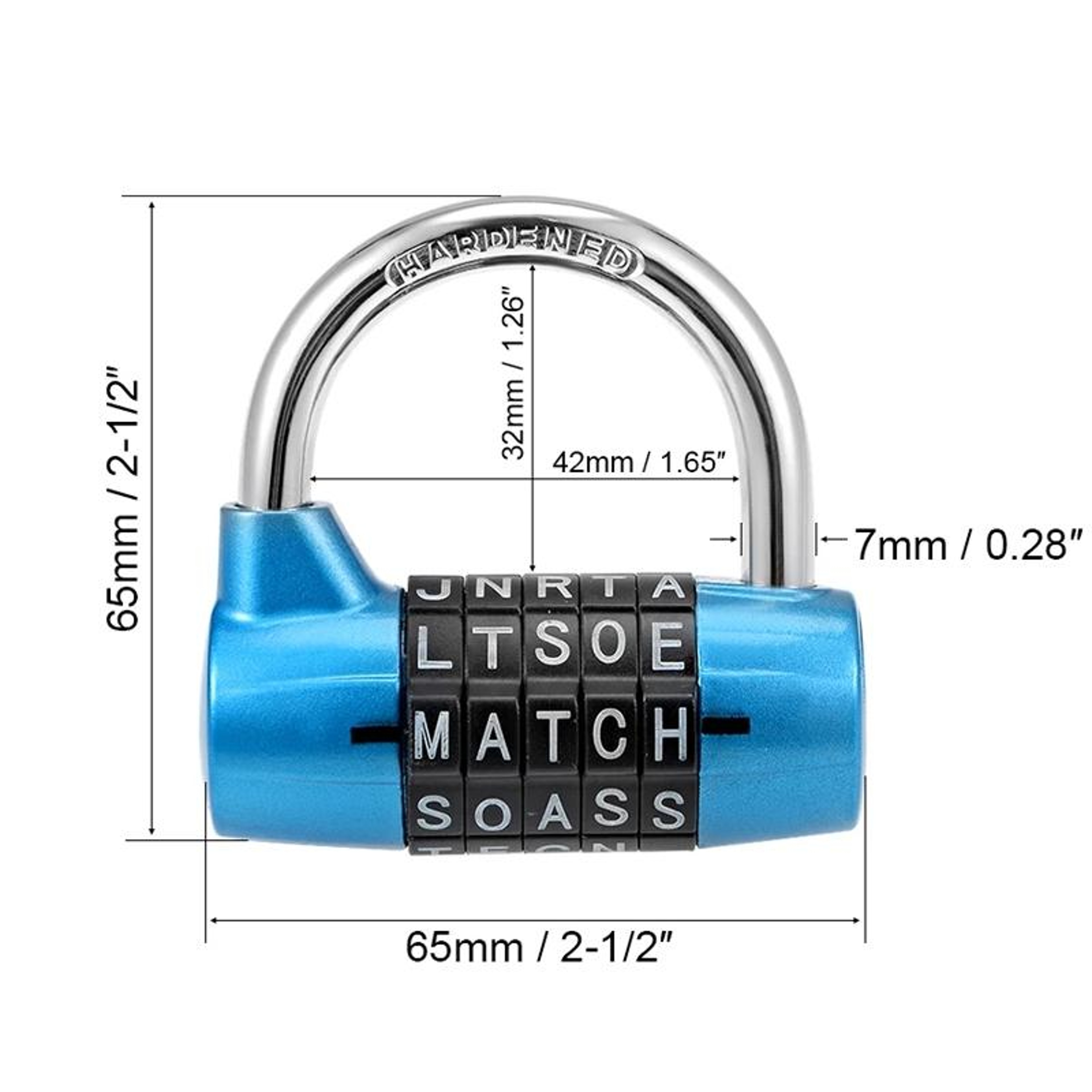 SecureGuard Alphabet Combination Lock 5 Letter Combination Padlock For Lockers Cabinets And Closet  4