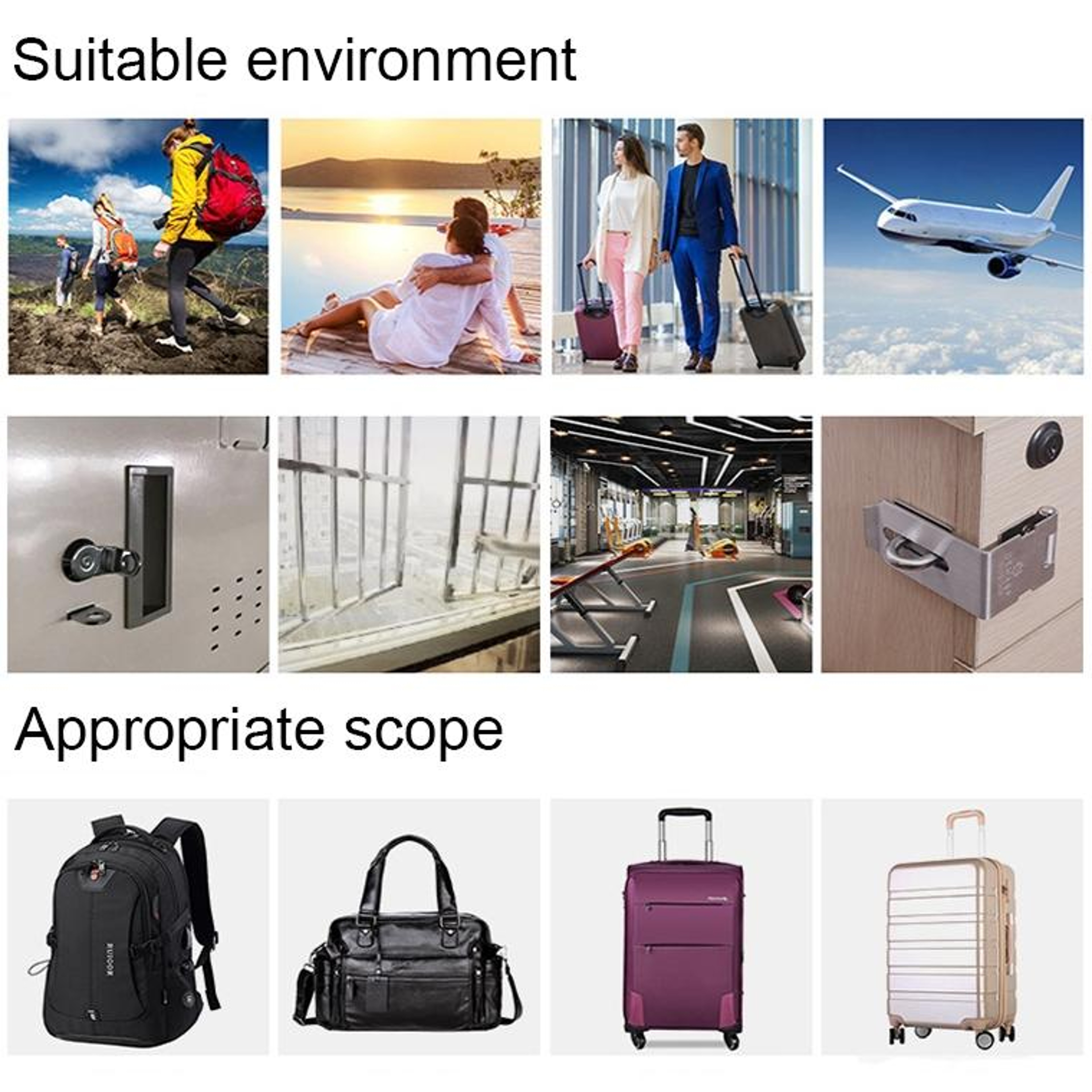Portable Backpack Lock Zinc Alloy Combination Padlock For Suitcase Locker And Travel Security 5