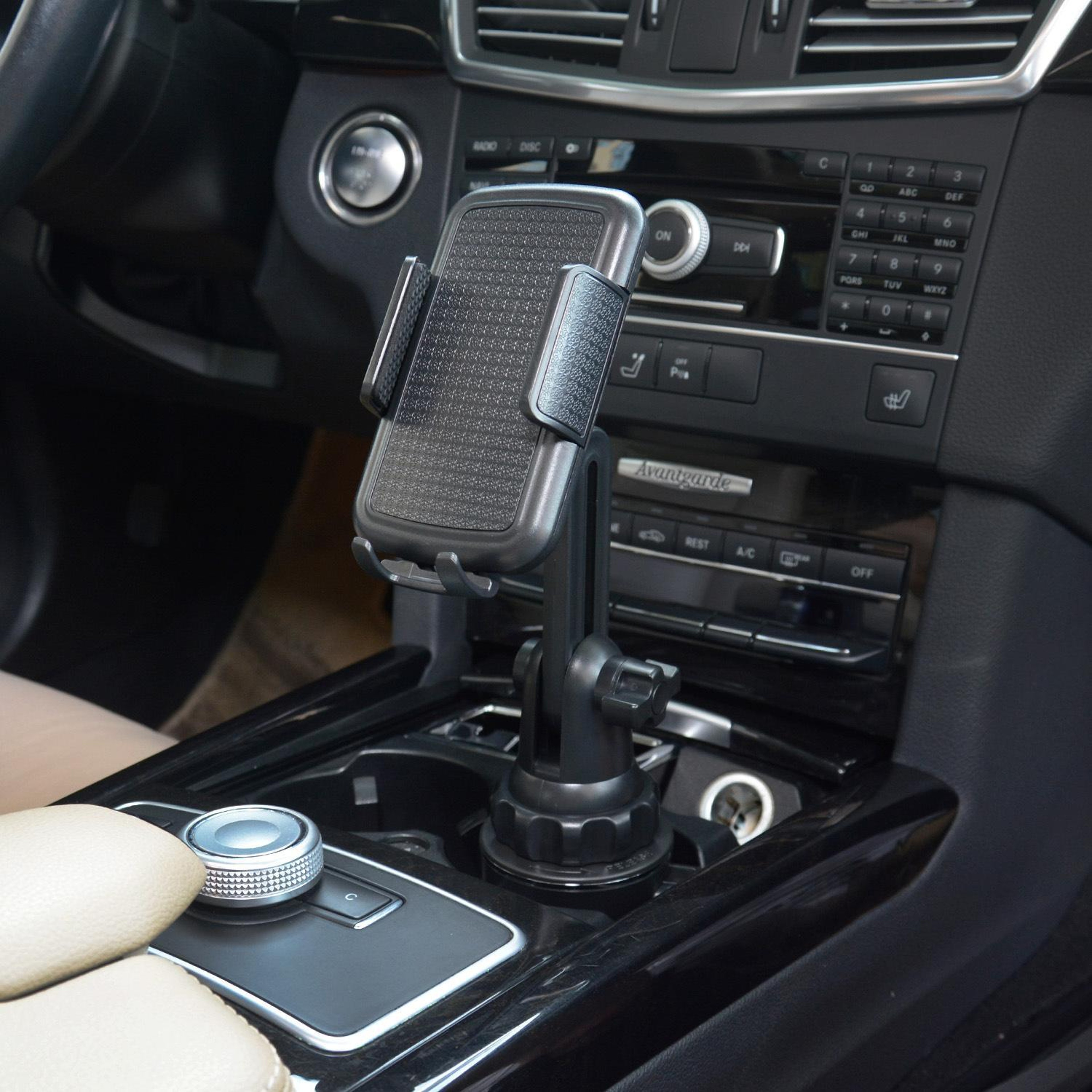 360 Rotating Car Cup Phone Holder Adjustable Cup Holder Phone Mount For Smartphones 2