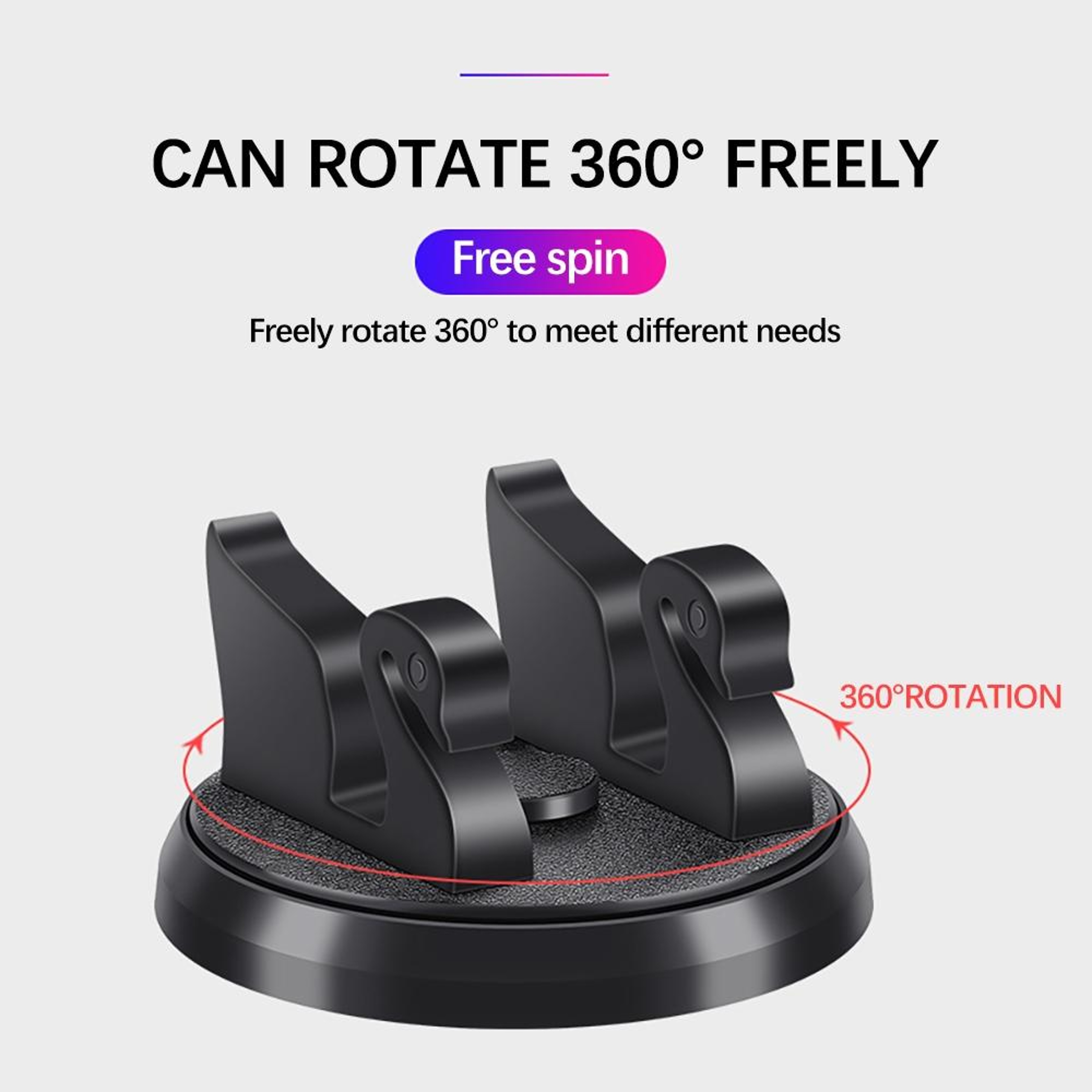 360 Rotatable Car Phone Holder Dashboard Mount With Hidden Parking Number Plate 4