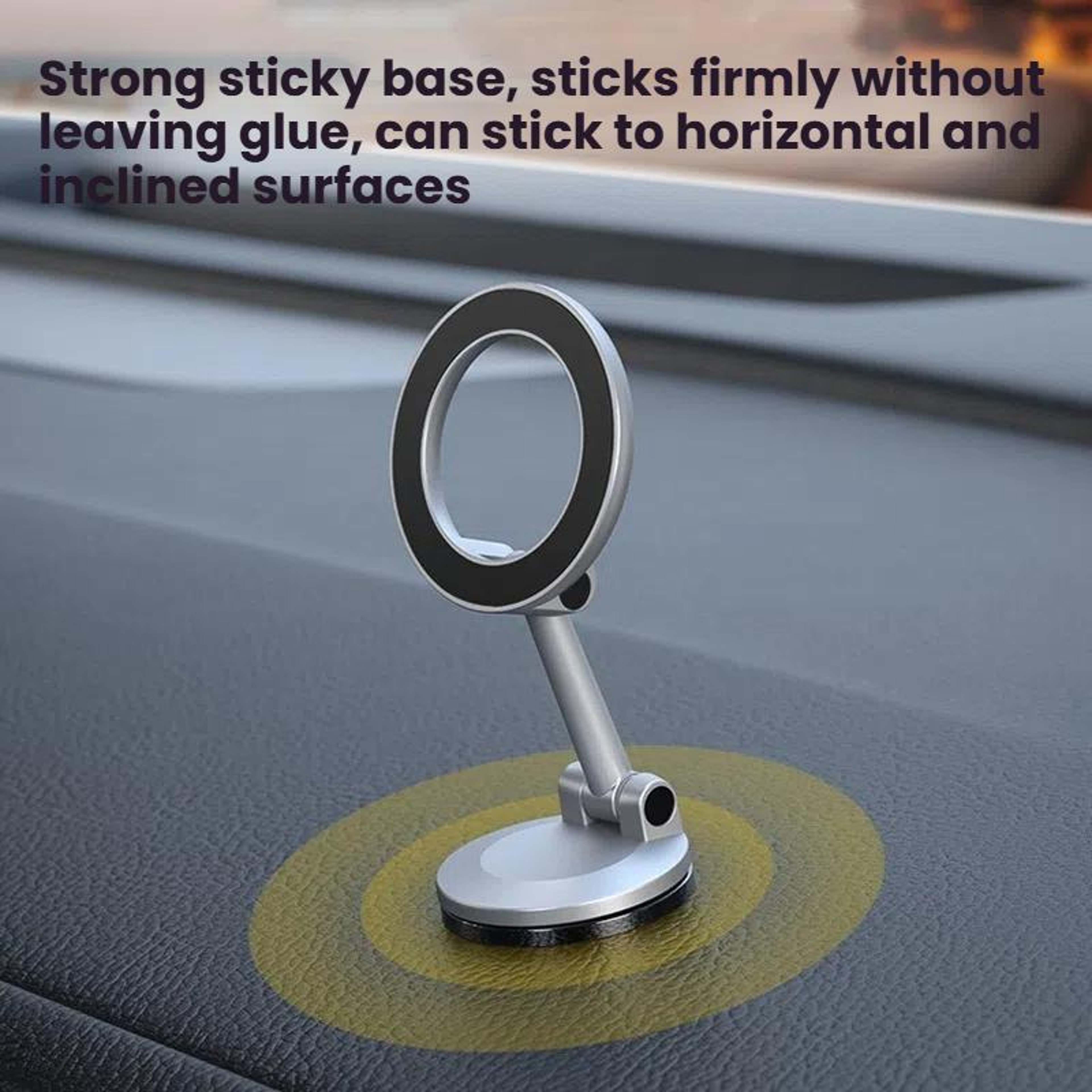 Magnetic Car Phone Holder Foldable 360 Rotating Dashboard Navigation Mount 2