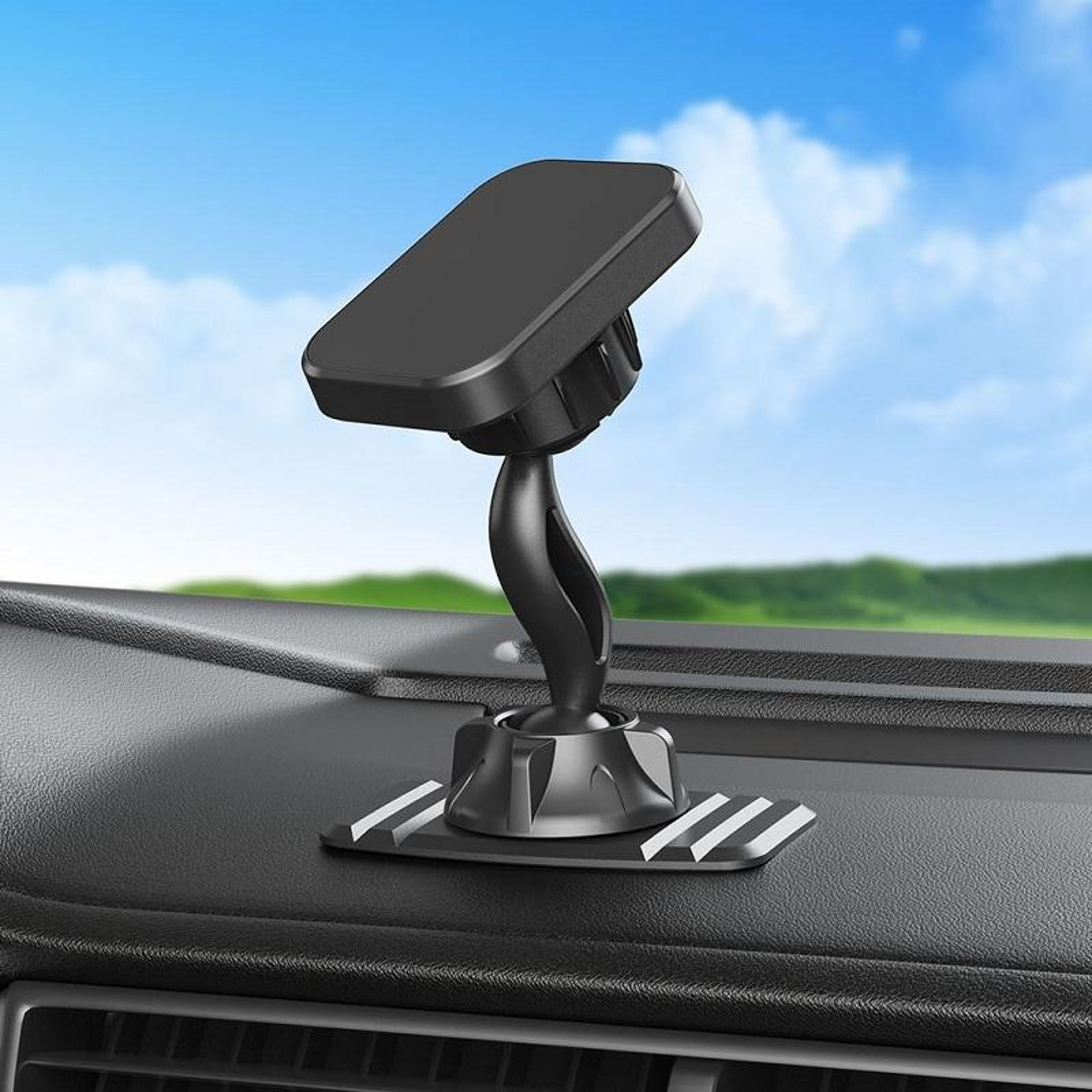 360 Rotating Magnetic Car Phone Mount Dashboard Navigation Holder With Dual Head Design 7