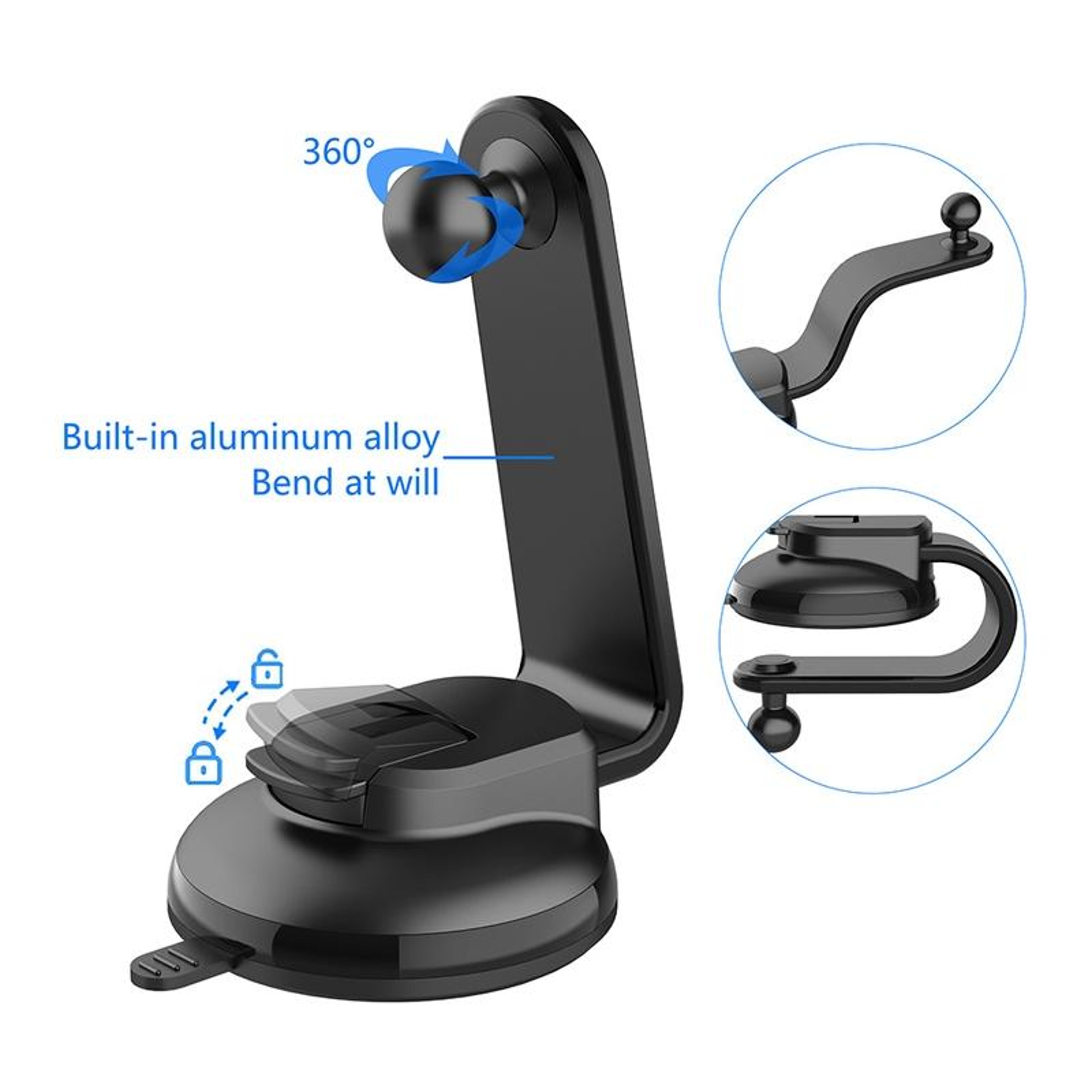 CP P20 Universal Car Tablet Holder Suction Cup Dashboard Mount For IPad And Smartphones 4