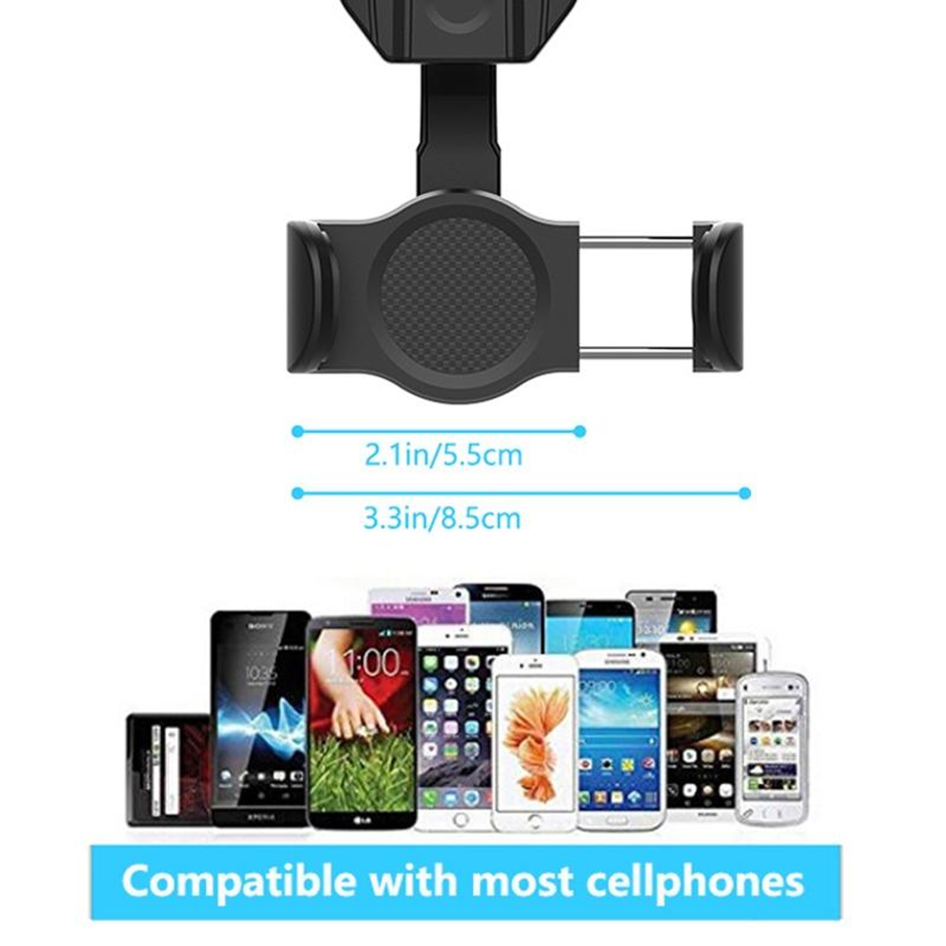 Rear View Mirror Phone Holder Adjustable Car Phone Mount For Safe Navigation 5