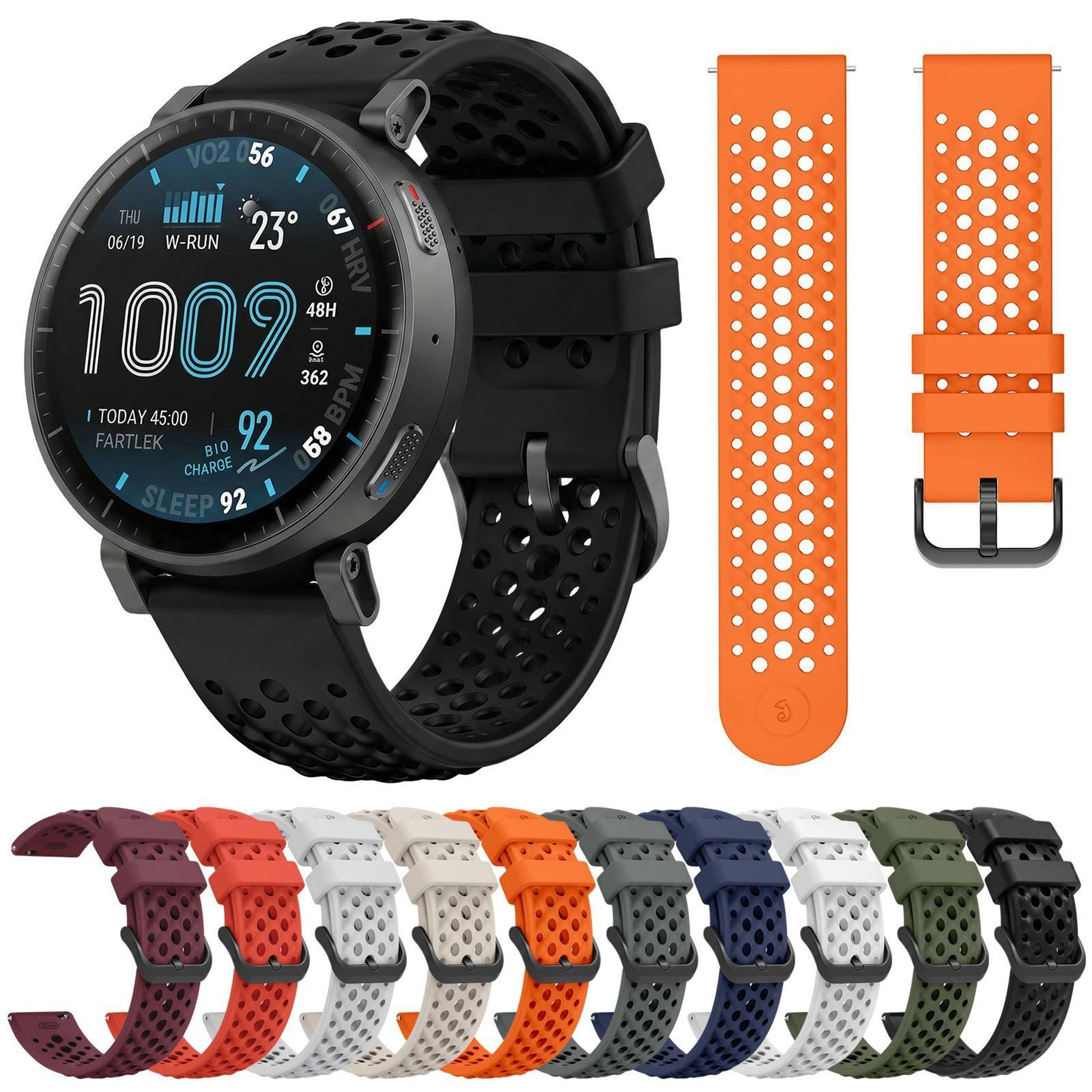 Amazfit Active Max Silicone Watch Band Breathable Sport Replacement Strap 5