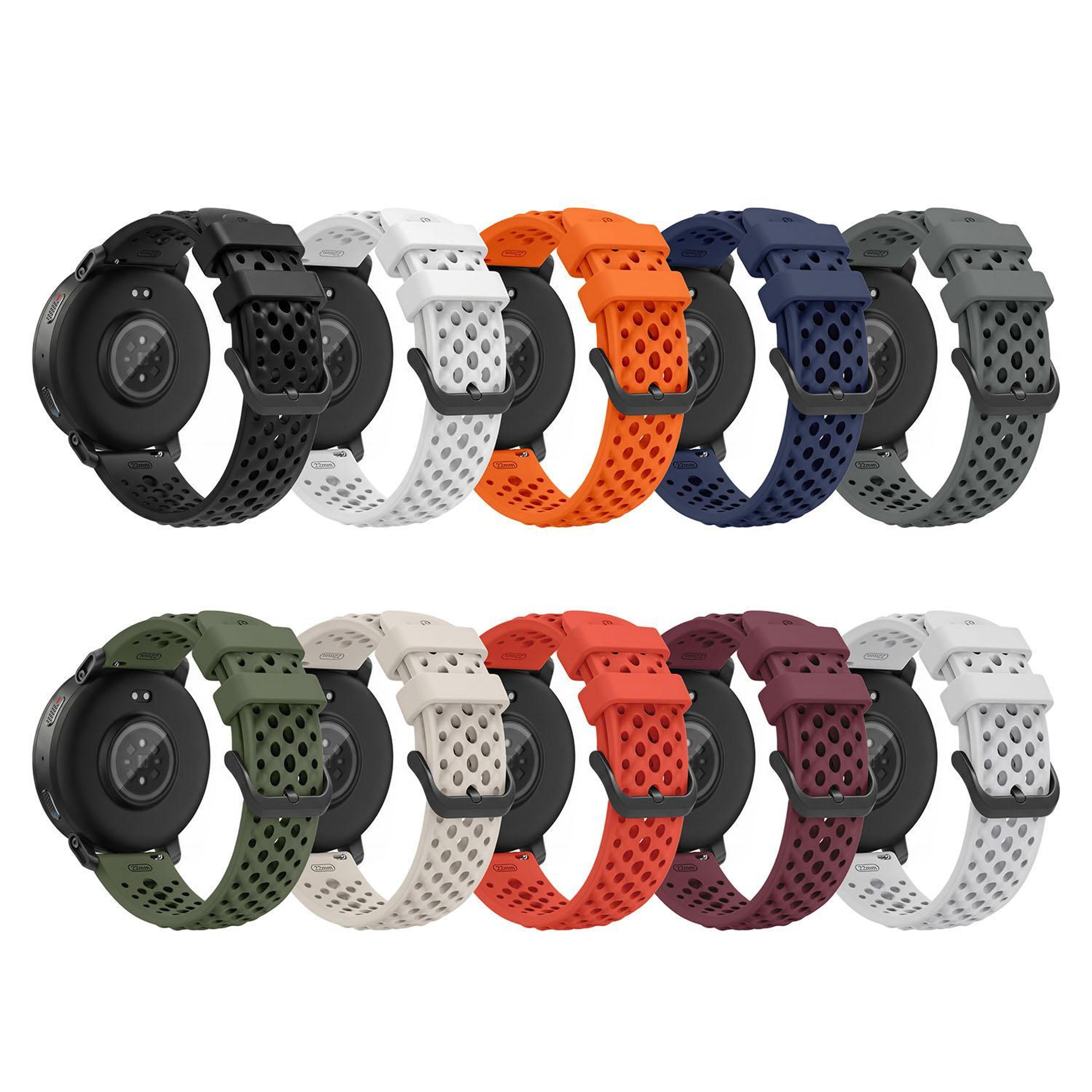 Amazfit Active Max Silicone Watch Band Breathable Sport Replacement Strap 6