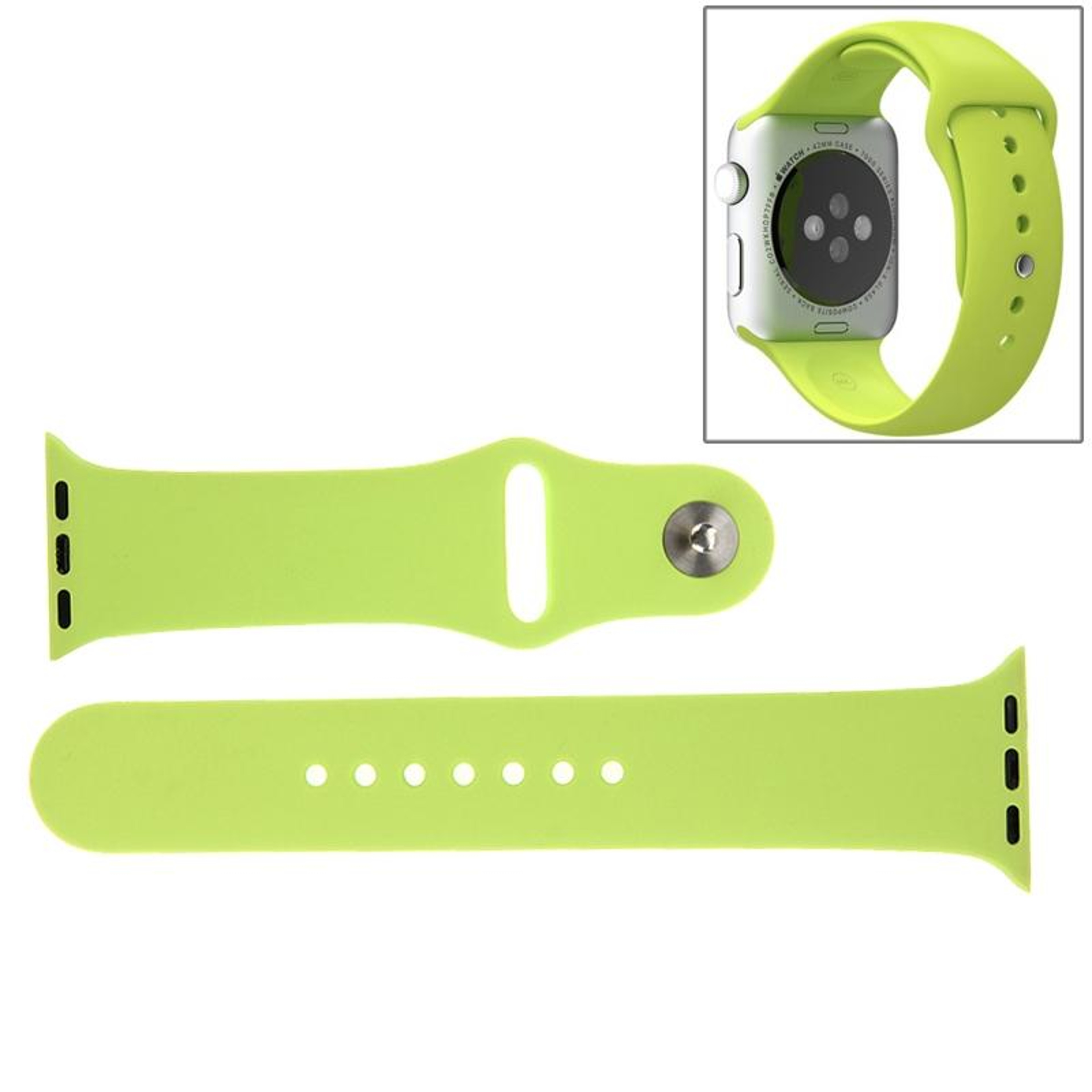 Apple Watch Sport Band 38mm Soft Silicone Replacement Strap With Secure Pin And Tuck Closure 16