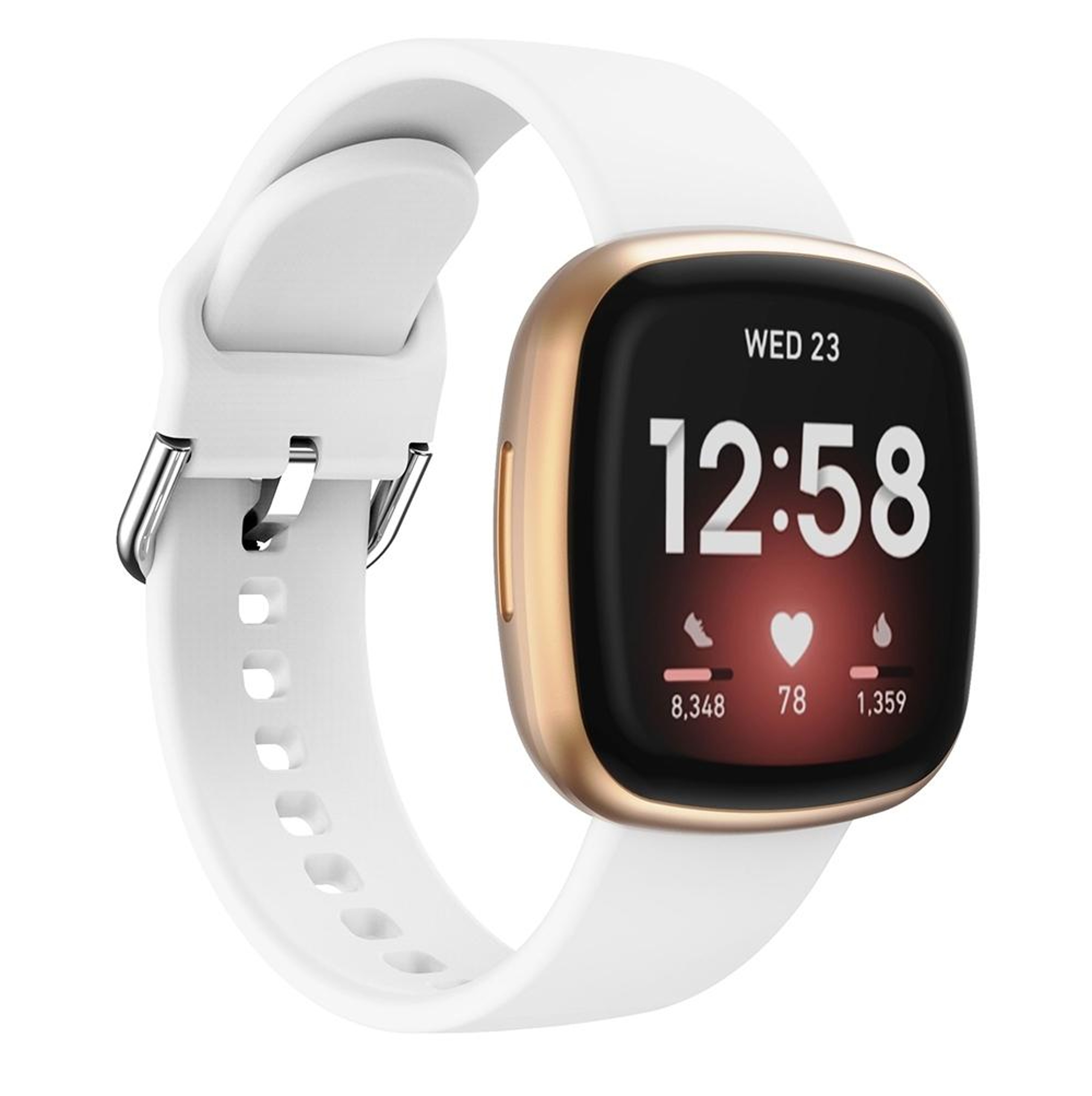 Fitbit Versa 3 Silicone Watch Band Soft Adjustable Replacement Sport Strap 3