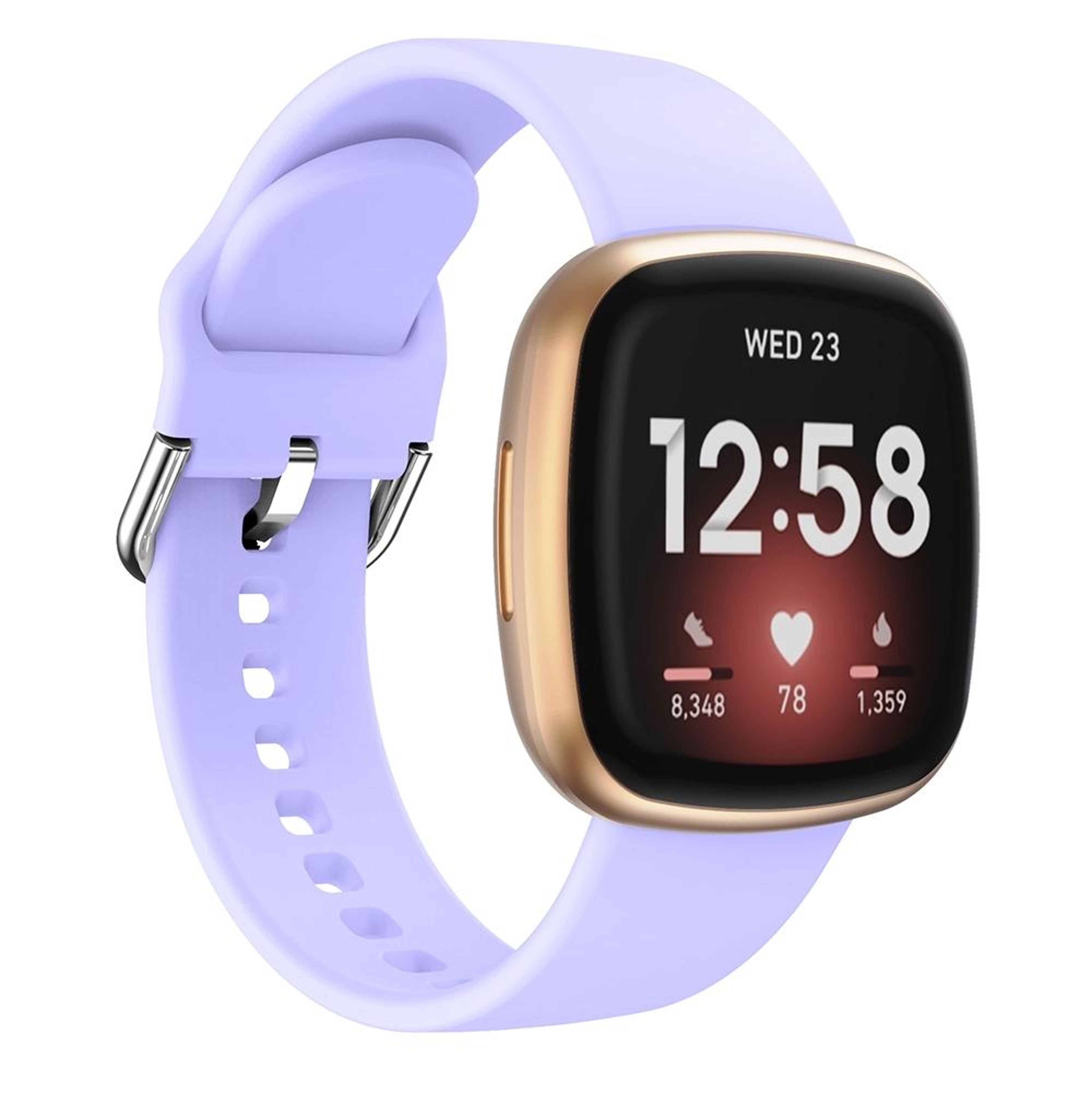 Fitbit Versa 3 Silicone Watch Band Soft Adjustable Replacement Sport Strap 16
