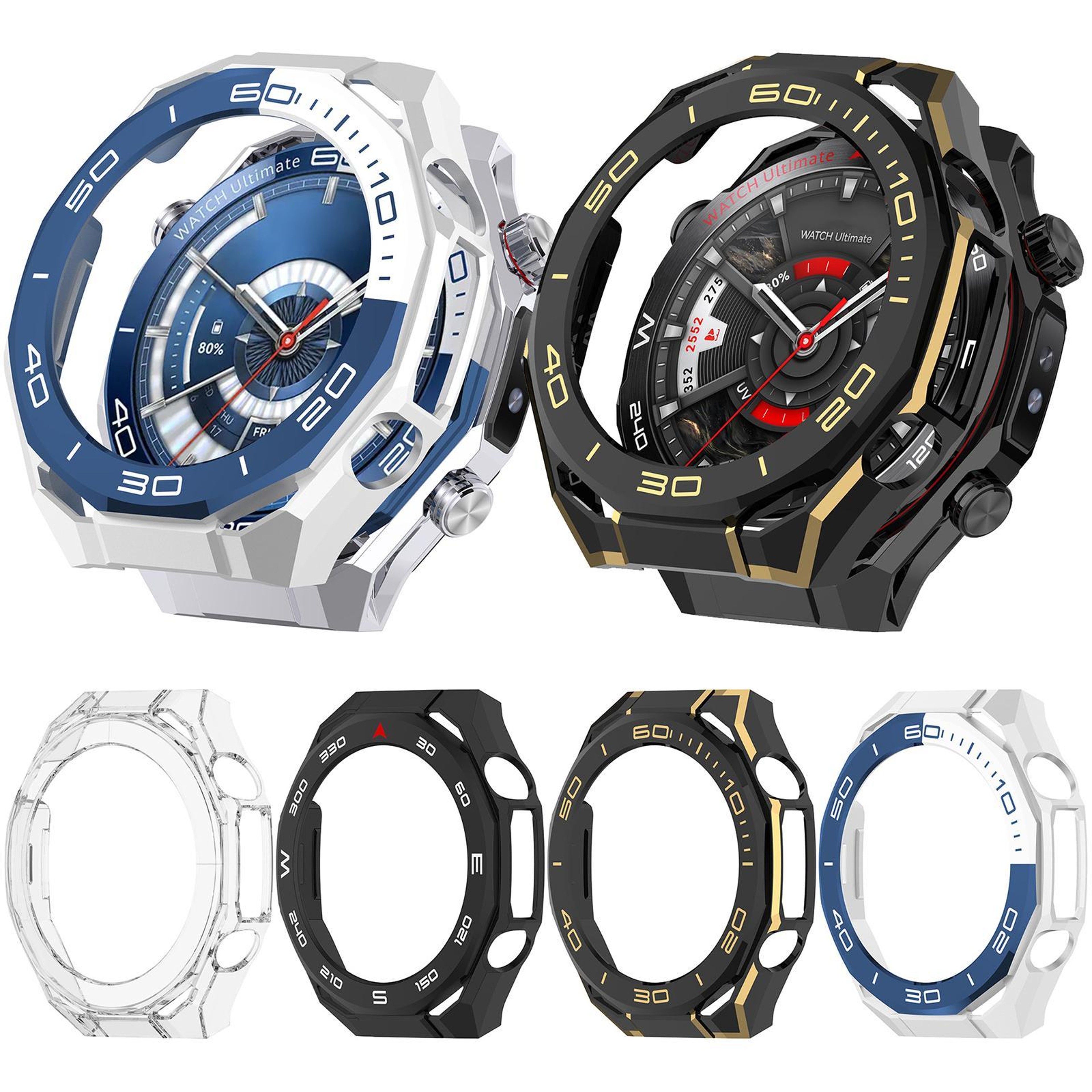 XDfind Huawei Watch Ultimate 2 Protective Case With Tempered Glass Screen Protector Hollow PC Cover 9