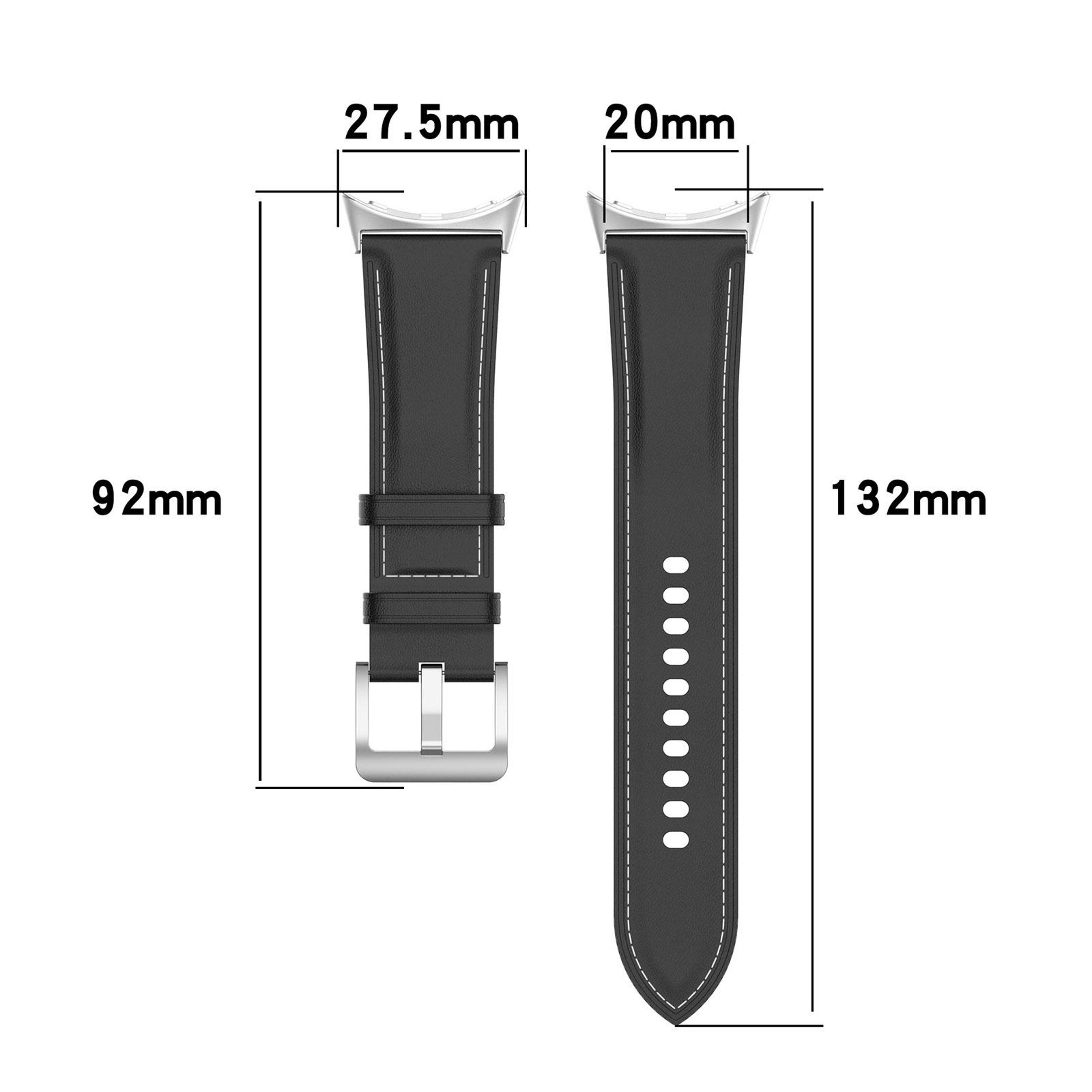 Premium Google Pixel Watch band Leather Strap for Pixel Watch 4 3 2 1 41mm with Embossed Stitching – view 7