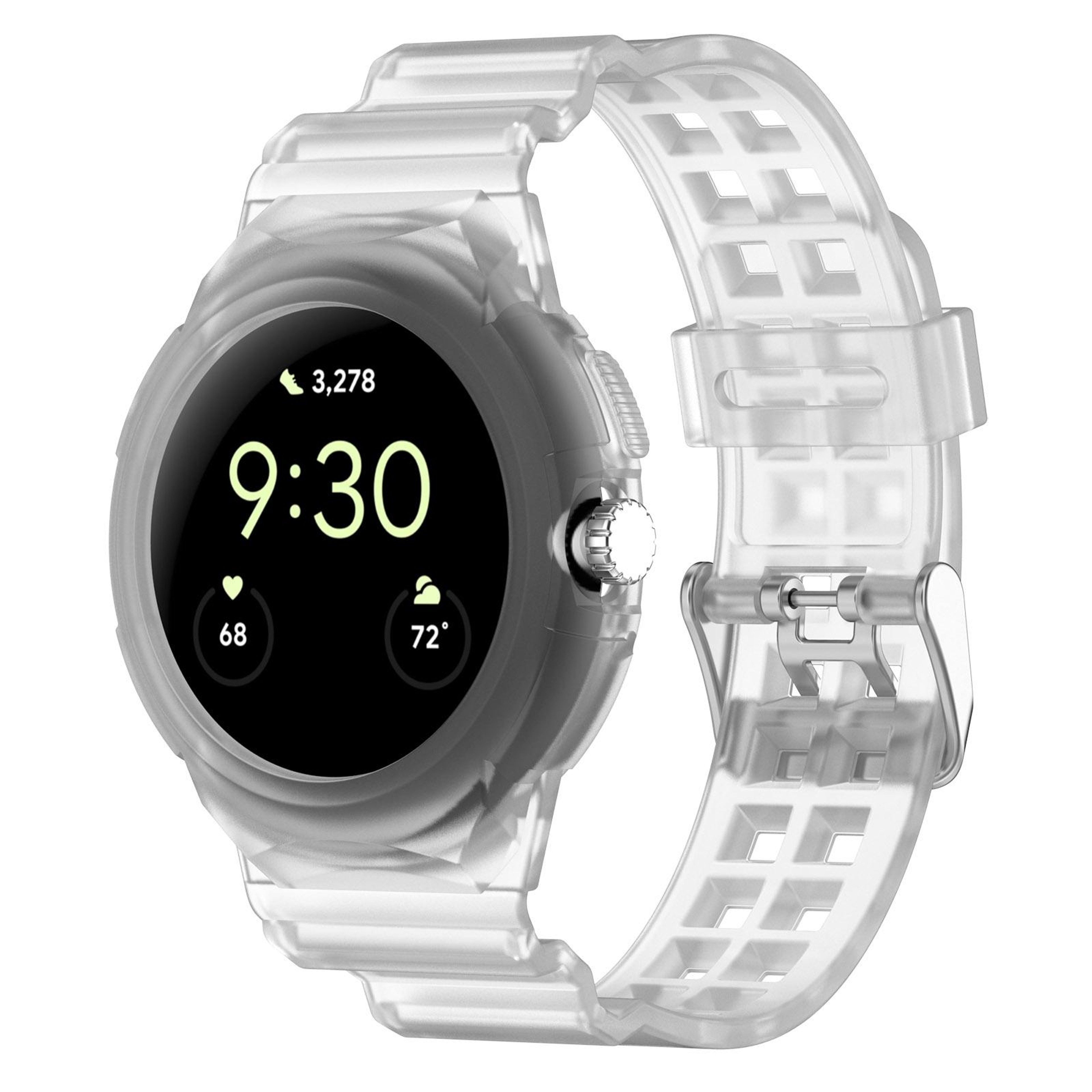 Google Pixel Watch Band With Integrated Protective Silicone Case 10