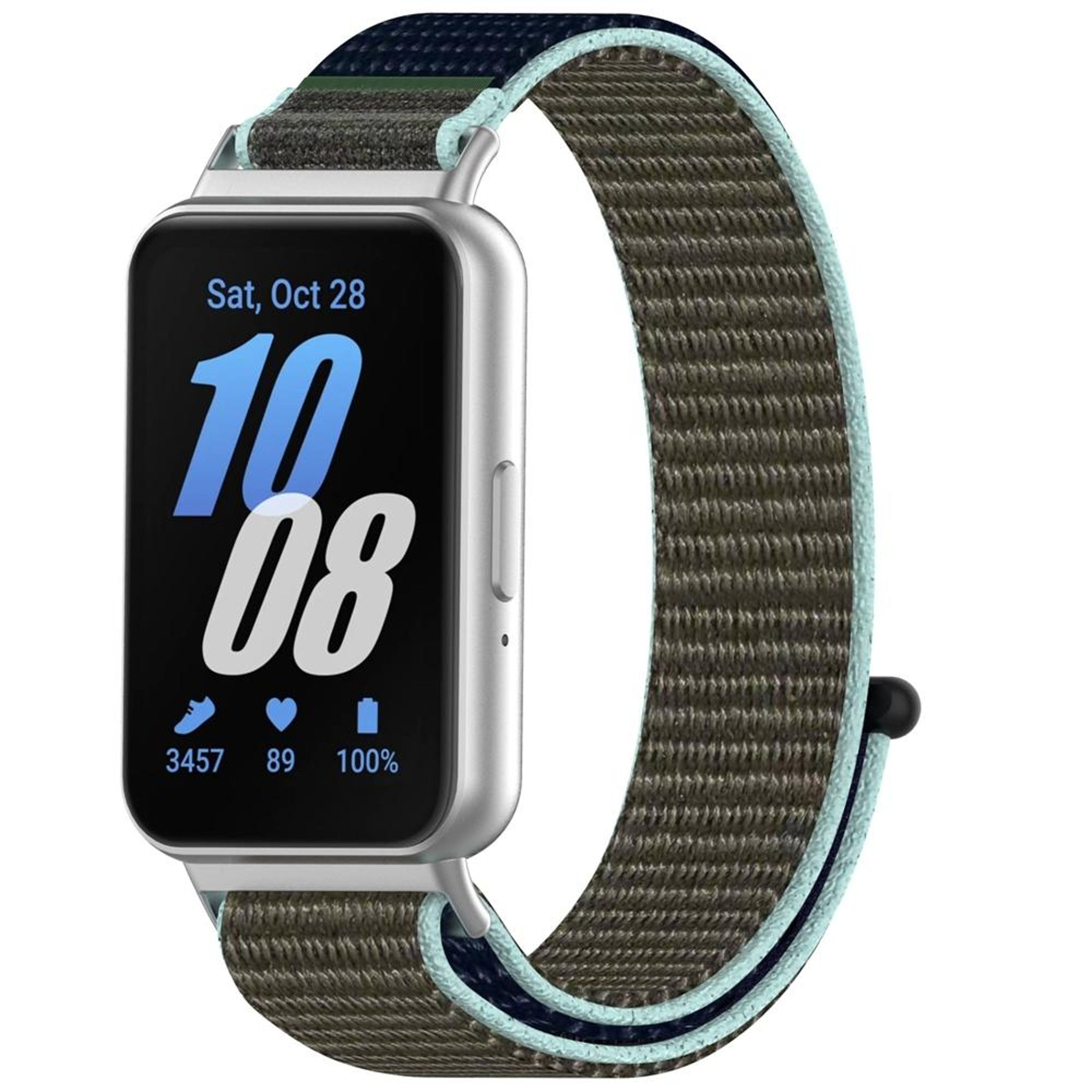 Samsung Galaxy Fit 3 Nylon Watch Band Adjustable Hook And Loop Replacement Strap 14