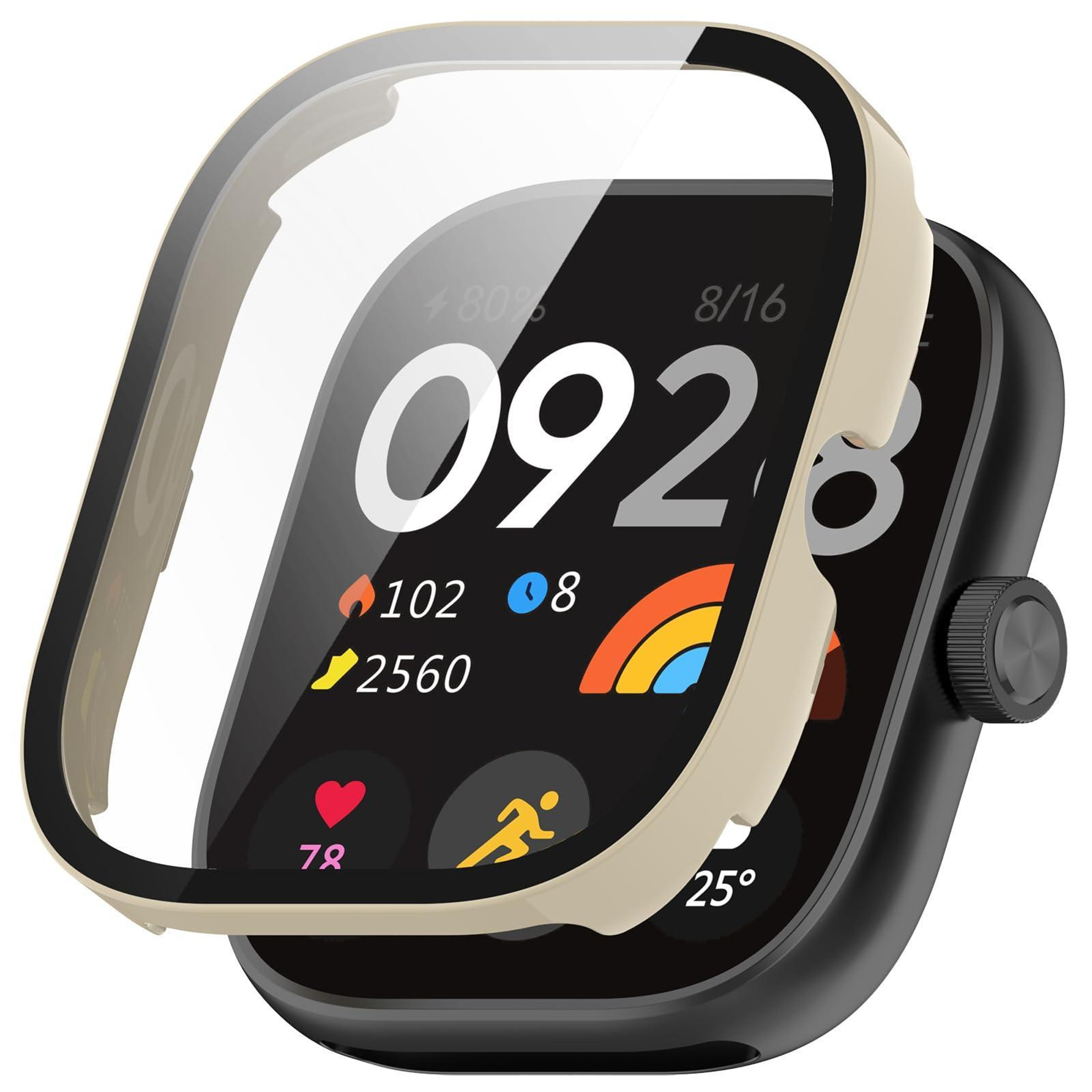 Redmi Watch 4 Protective Case With Tempered Glass Screen Protector PC Full Coverage Cover 4
