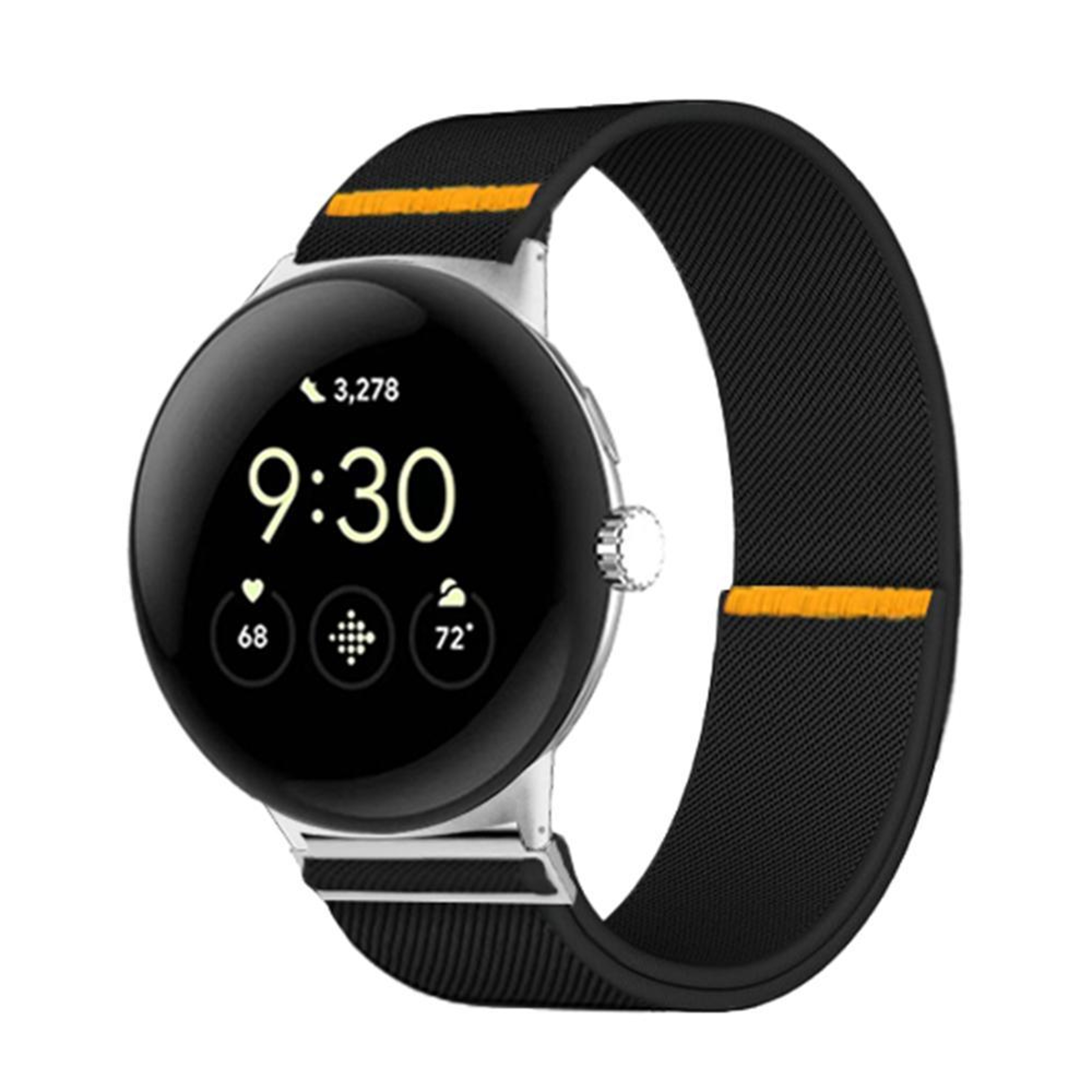 Google Pixel Watch 4 45mm Adjustable Elastic Nylon Watch Band For Watch 3 Soft Single Loop Strap 18