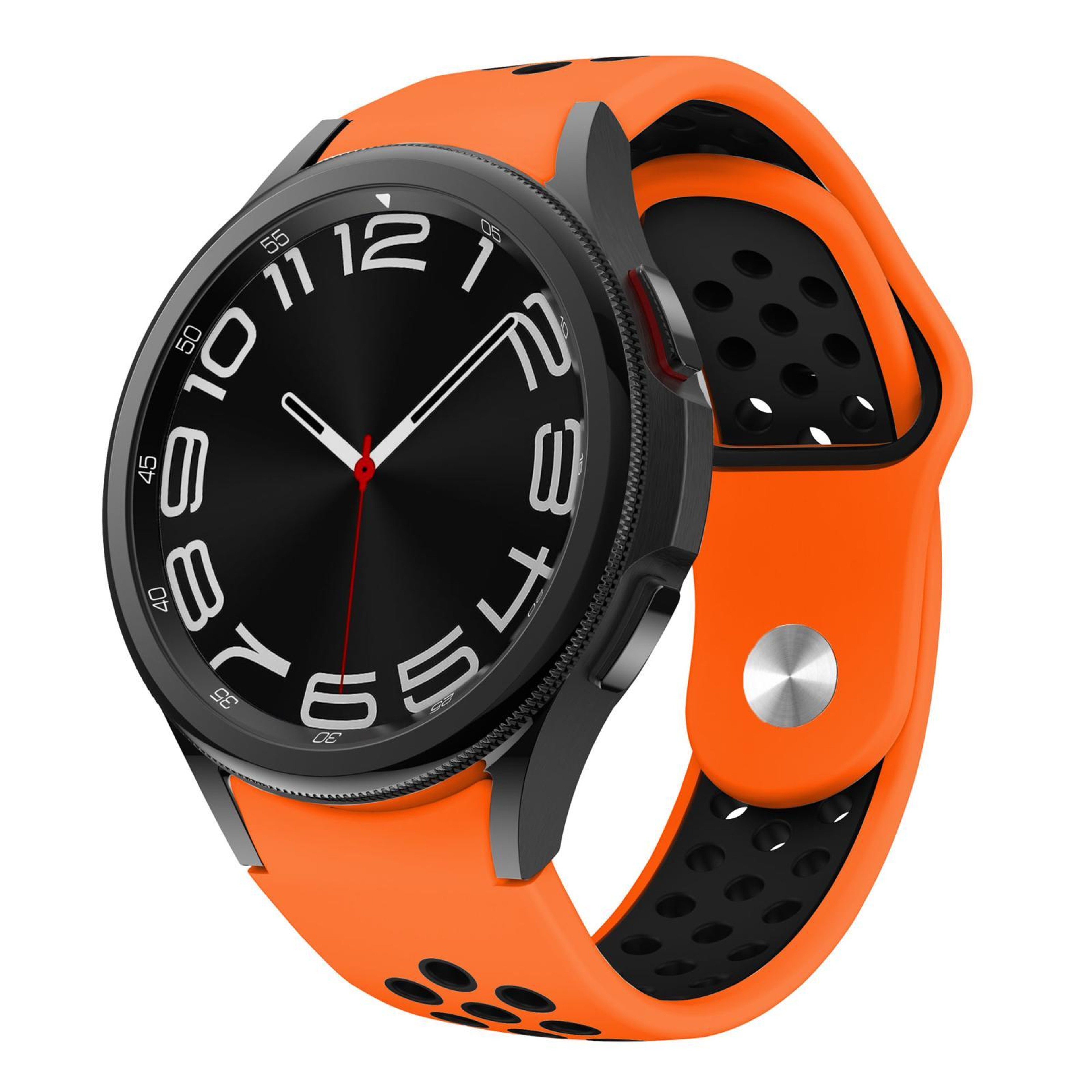 Samsung Galaxy Silicone Watch Band With Two Tone Reverse Buckle For Galaxy Watch FE 7 6 5 4 0