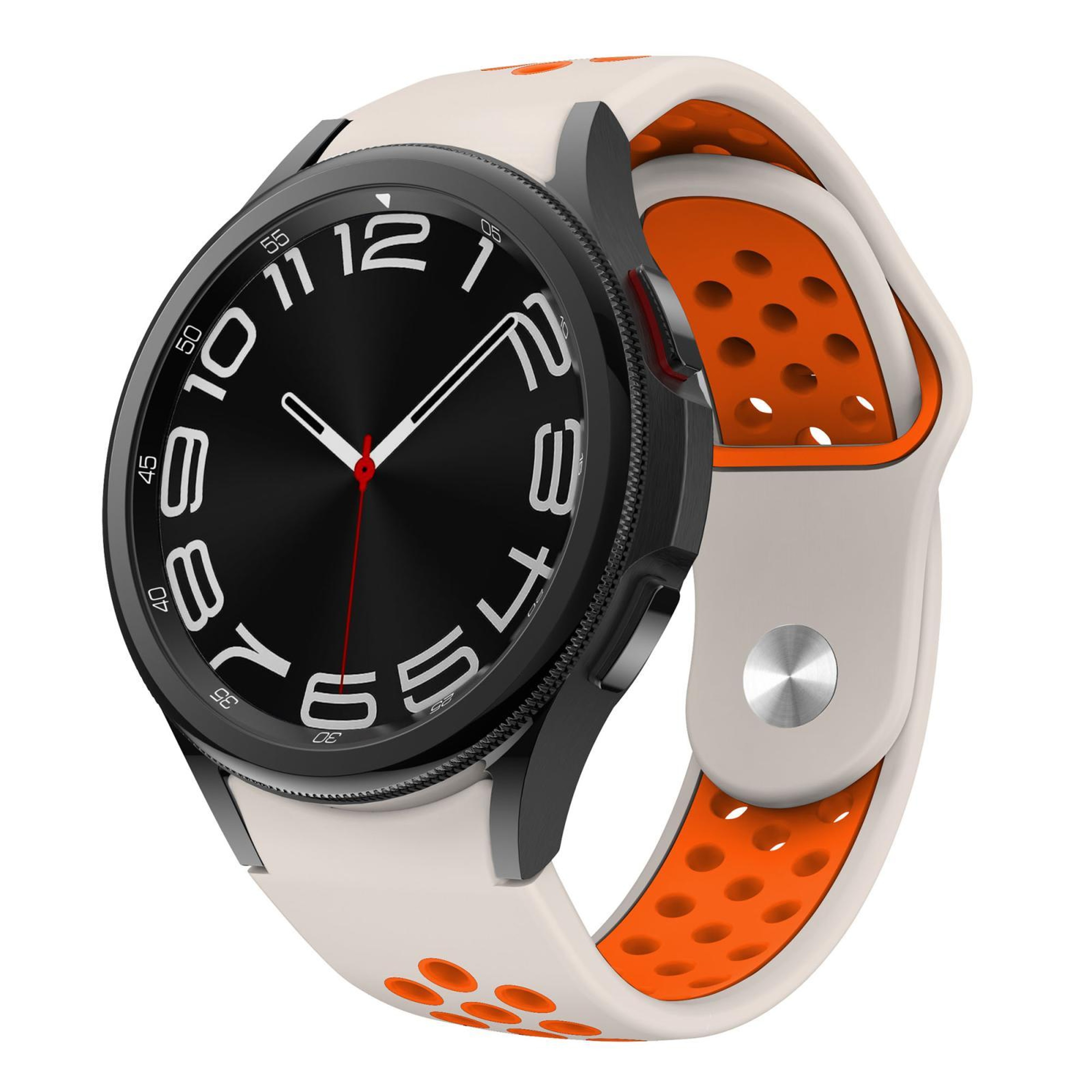 Samsung Galaxy Silicone Watch Band With Two Tone Reverse Buckle For Galaxy Watch FE 7 6 5 4 14