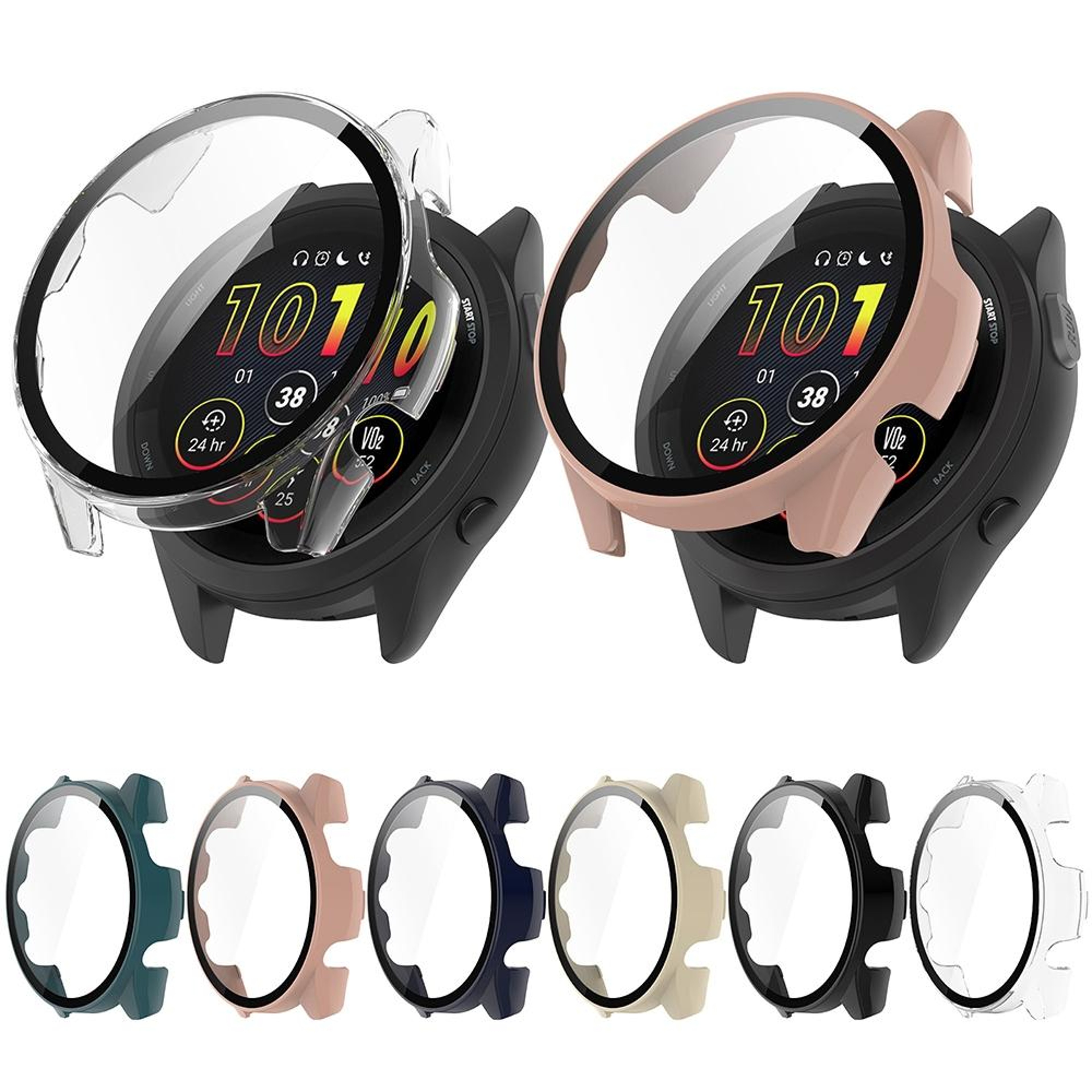 Garmin Forerunner 165 165 Music Protective Case With Tempered Glass Screen Protector Full Coverage 5