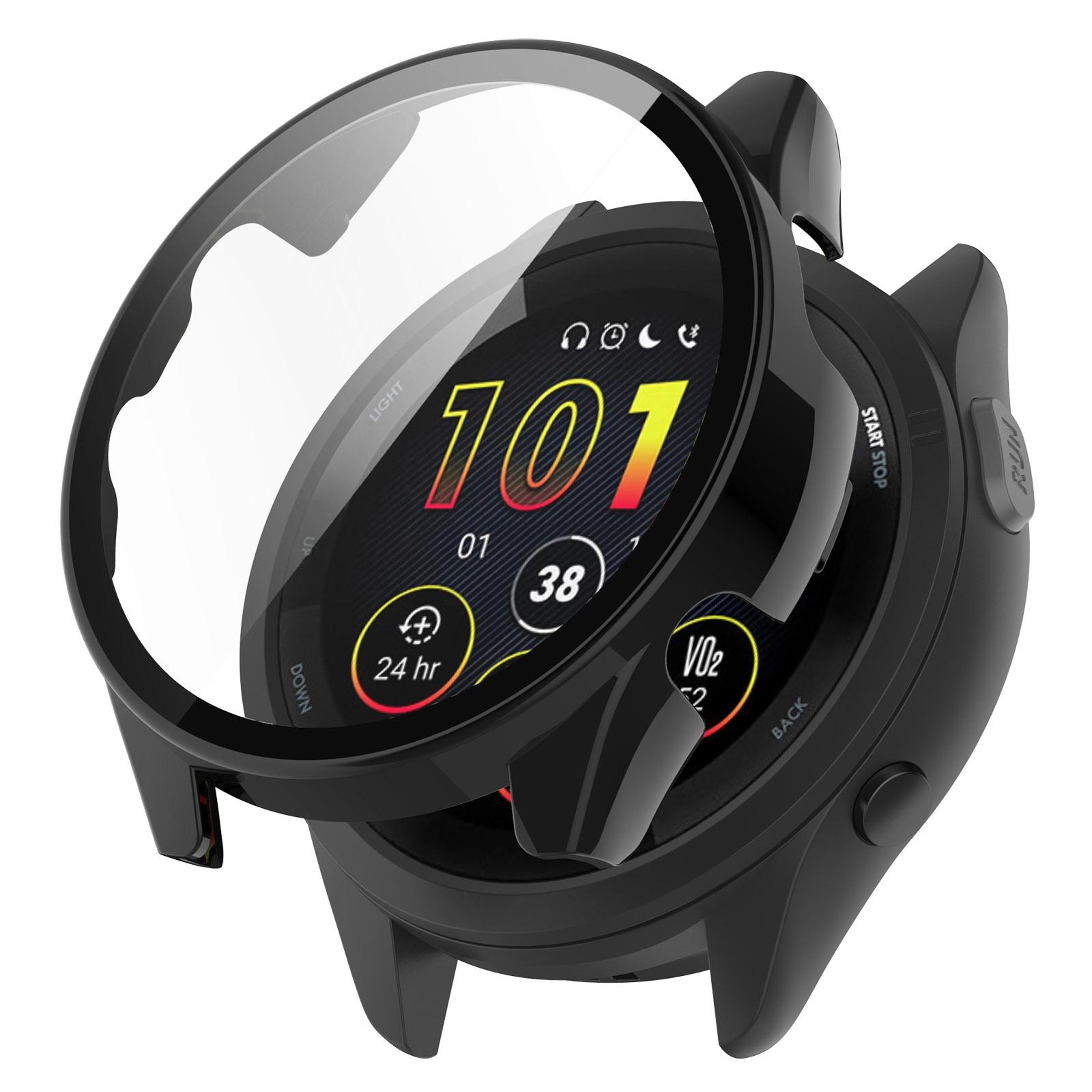 Garmin Forerunner 165 165 Music Protective Case With Tempered Glass Screen Protector Full Coverage 9