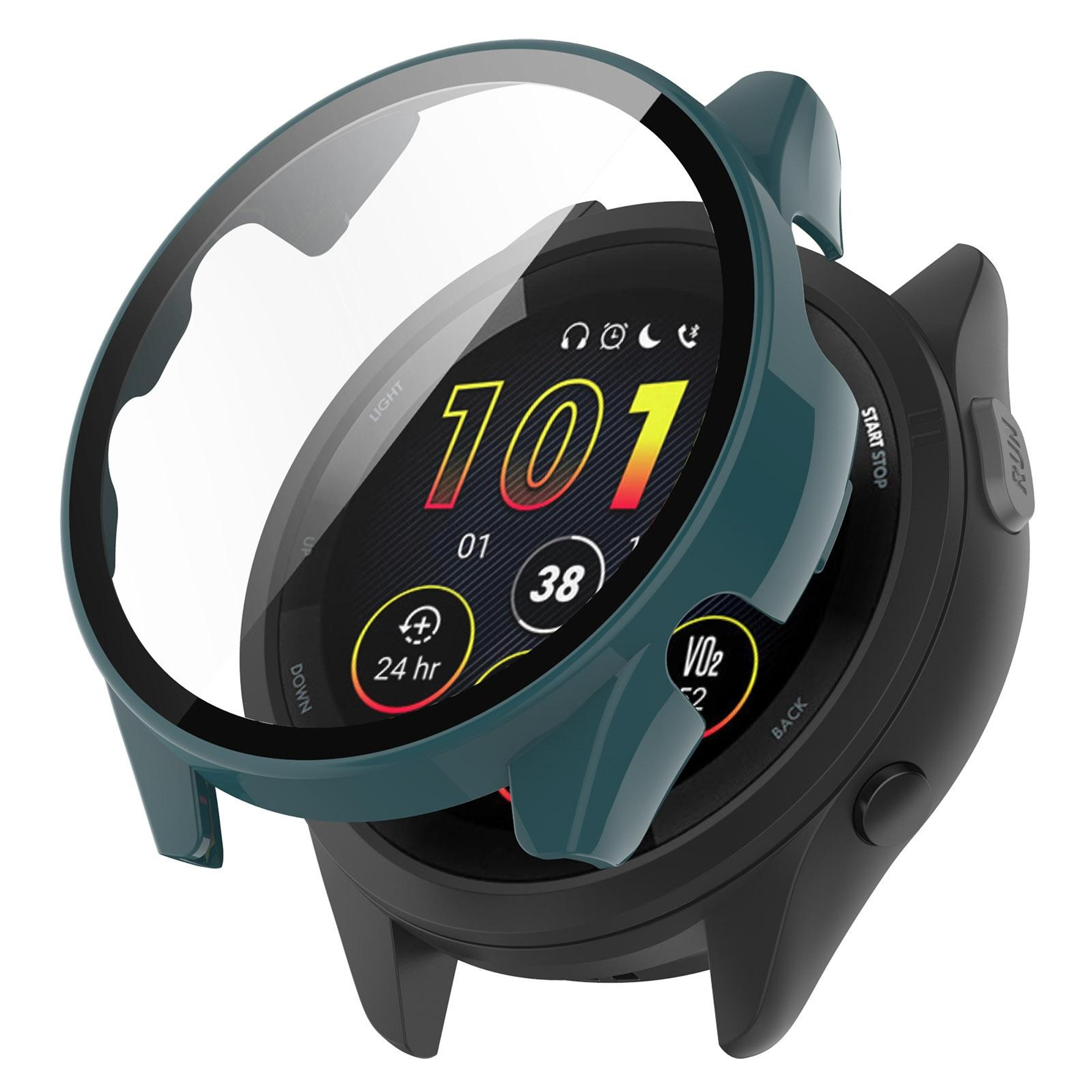 Garmin Forerunner 165 165 Music Protective Case With Tempered Glass Screen Protector Full Coverage 12