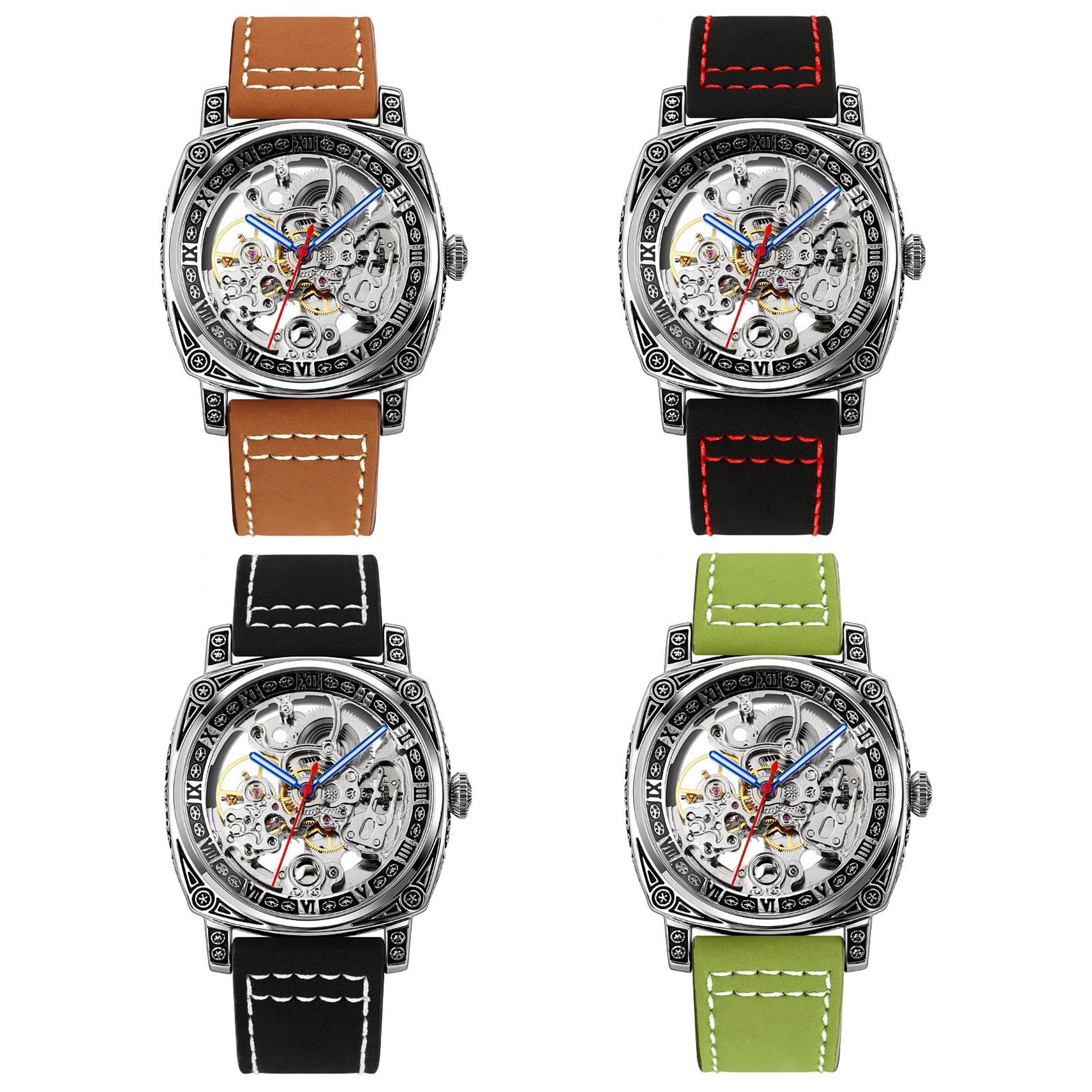 SKMEI 9271 Automatic Mechanical Watch Waterproof Leather Strap Mens Dress Watch 2
