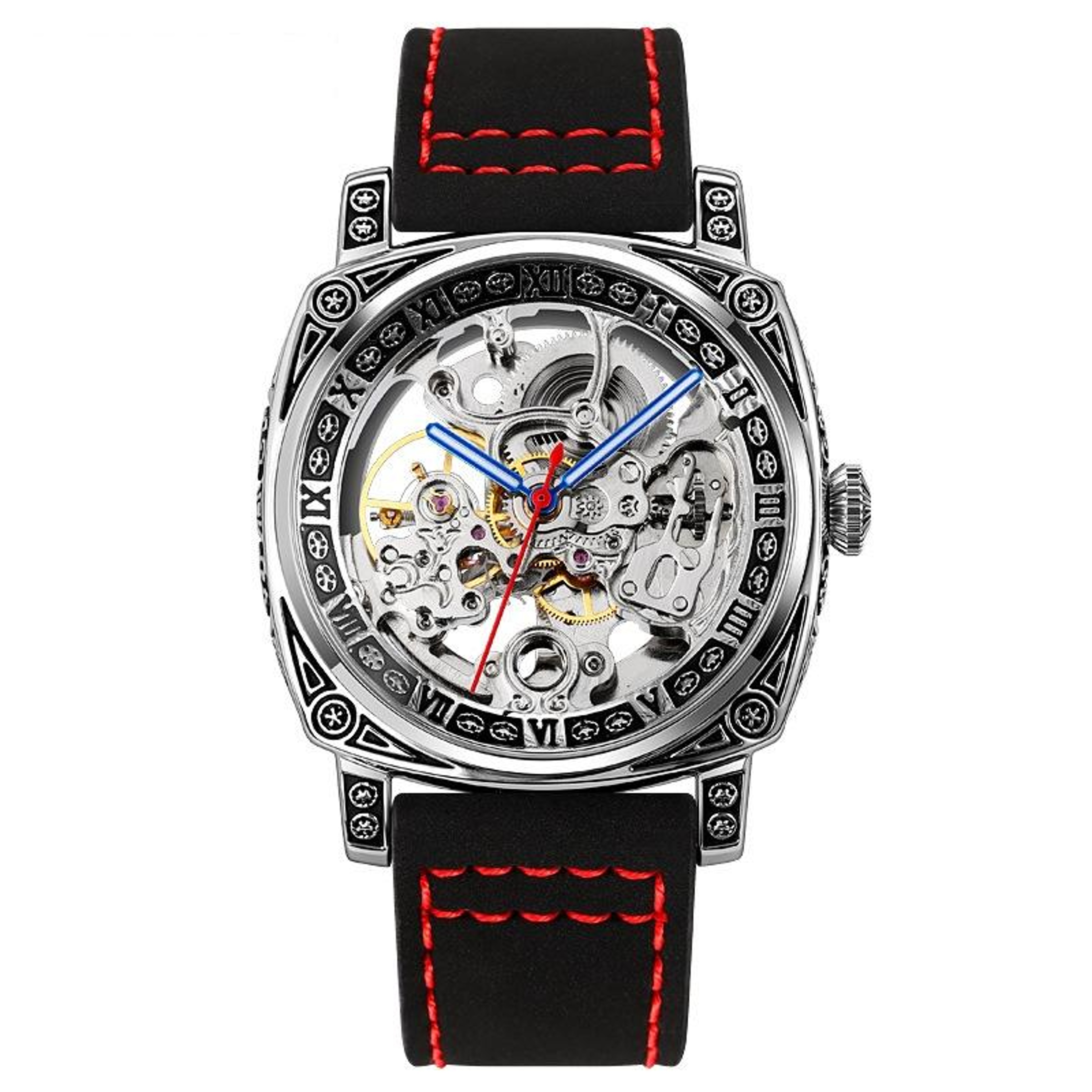 SKMEI 9271 Automatic Mechanical Watch Waterproof Leather Strap Mens Dress Watch 5