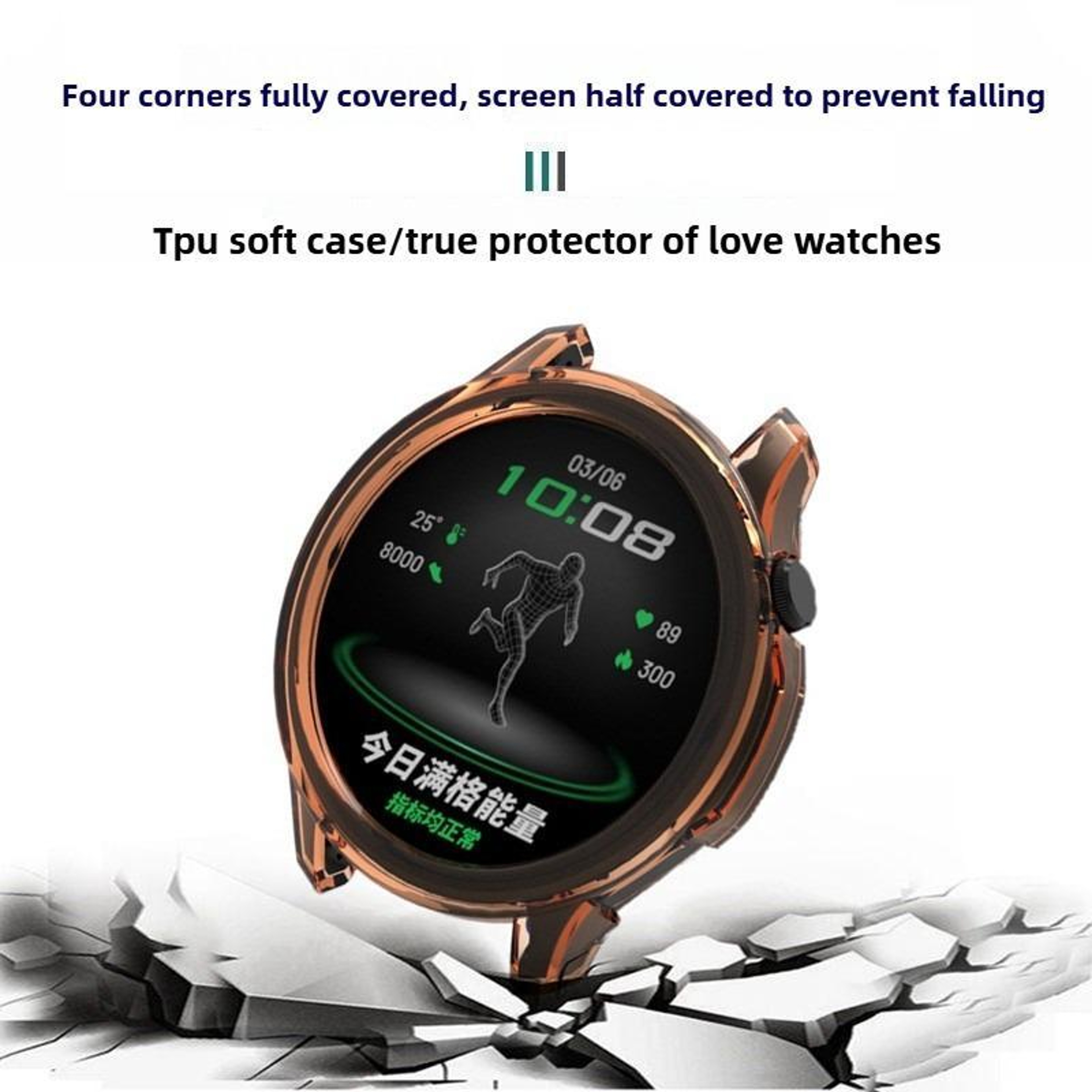OPPO Watch S TPU Watch Case Half Coverage Protective Cover Lightweight Scratch Resistant Shell 5