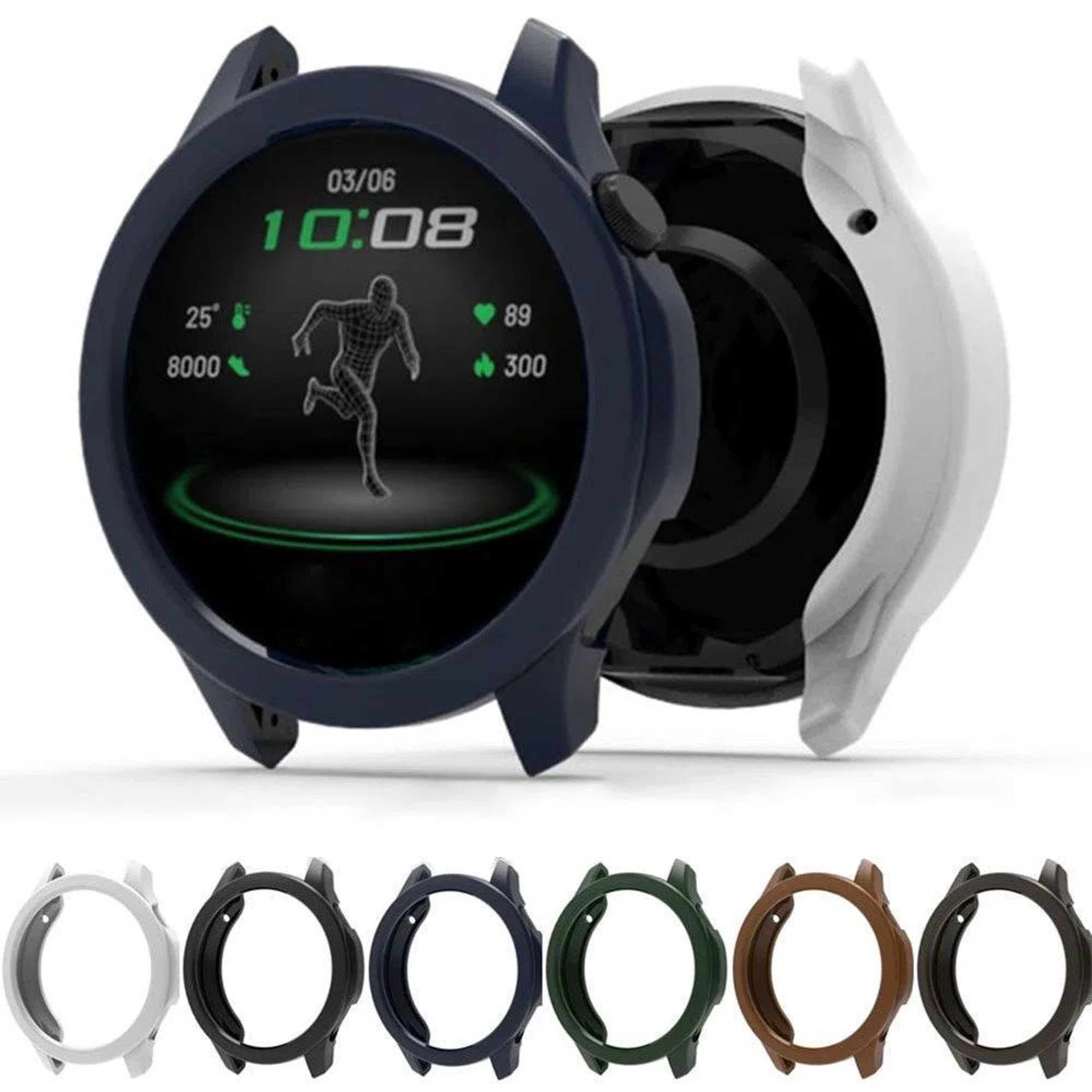 OPPO Watch S TPU Watch Case Half Coverage Hollow Protective Cover Lightweight Bumper 1