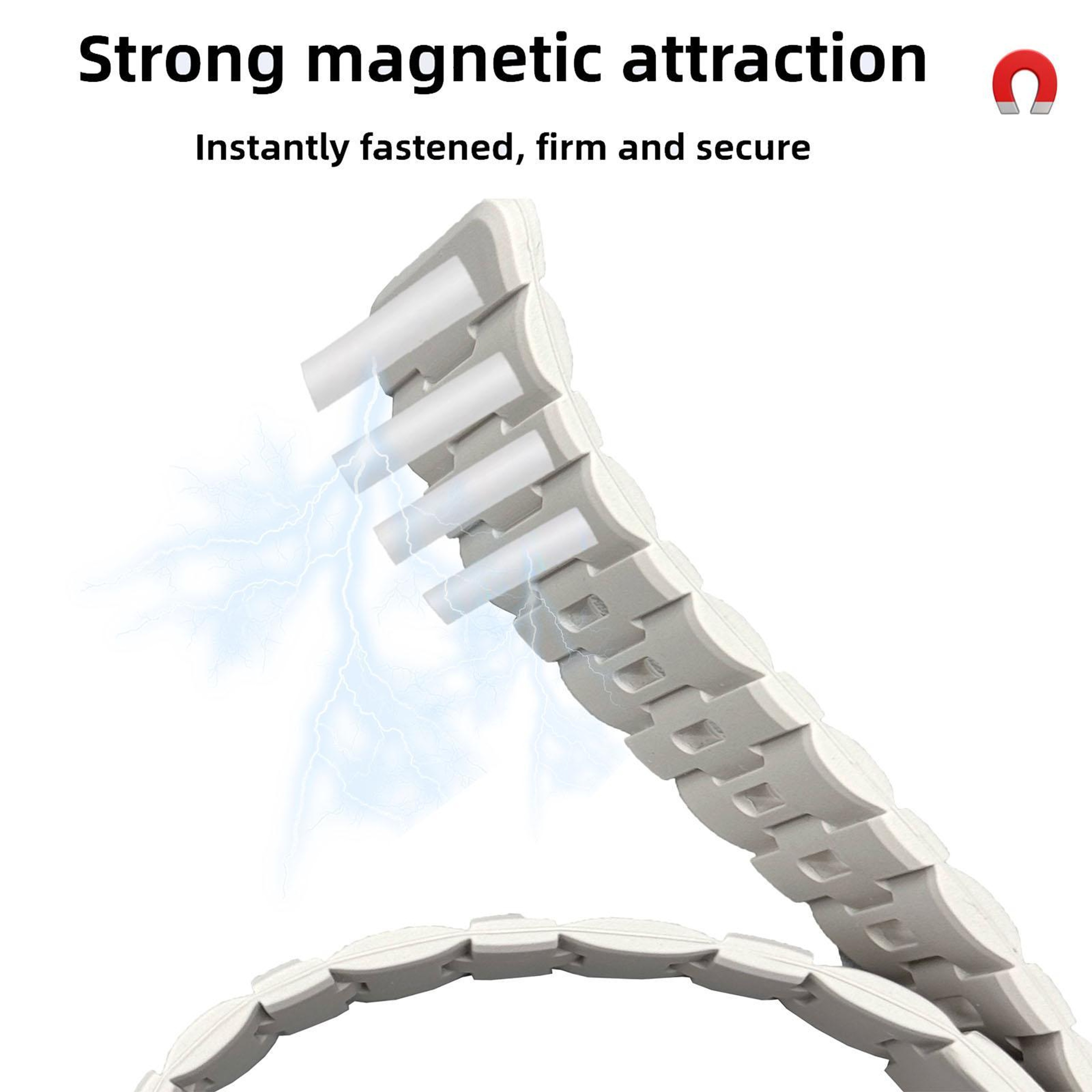 Apple Watch Magnetic Silicone Band Horse Embossed Adjustable Strap 5