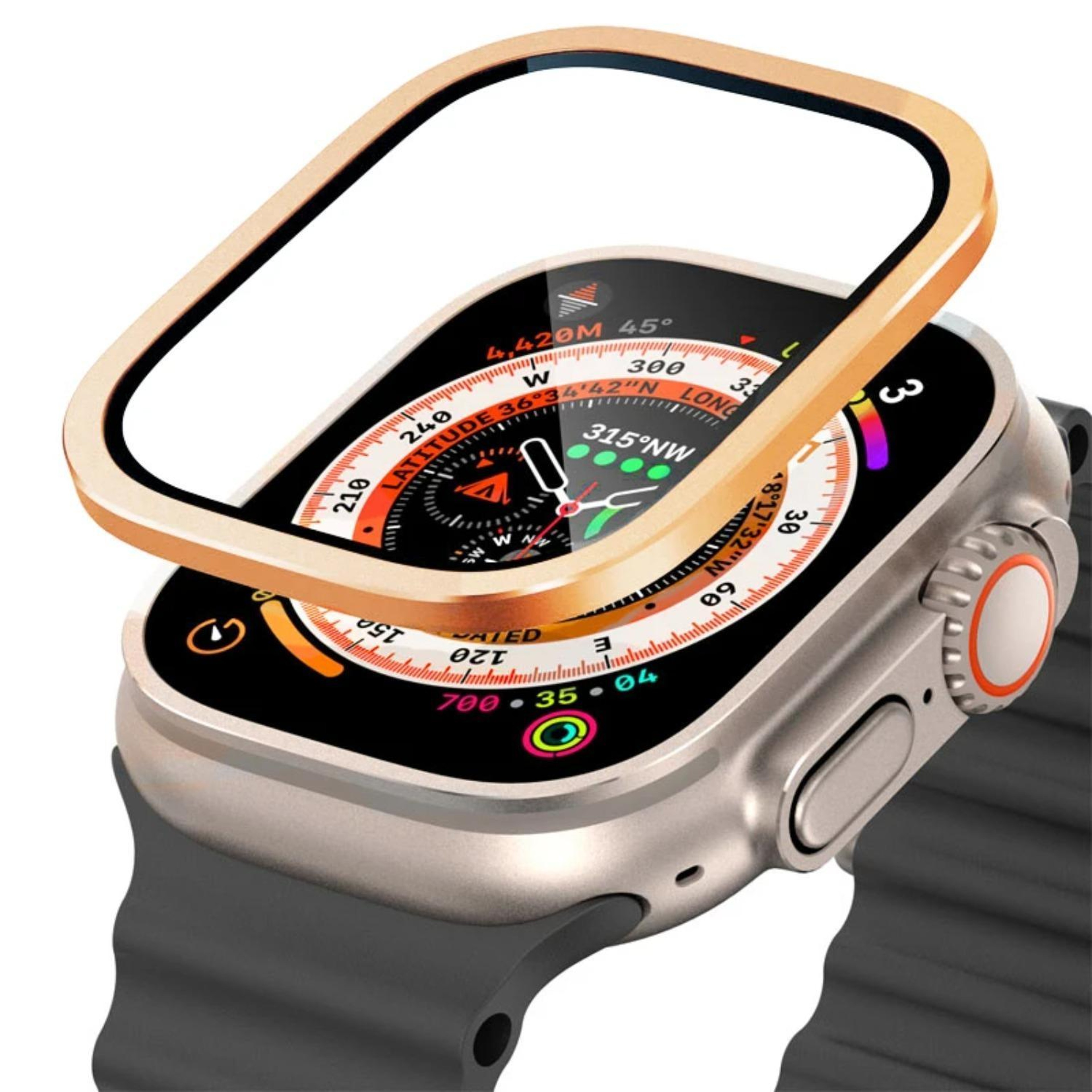 Apple Watch Ultra 49mm Titanium Screen Protector With Tempered Glass Case Full Coverage 13