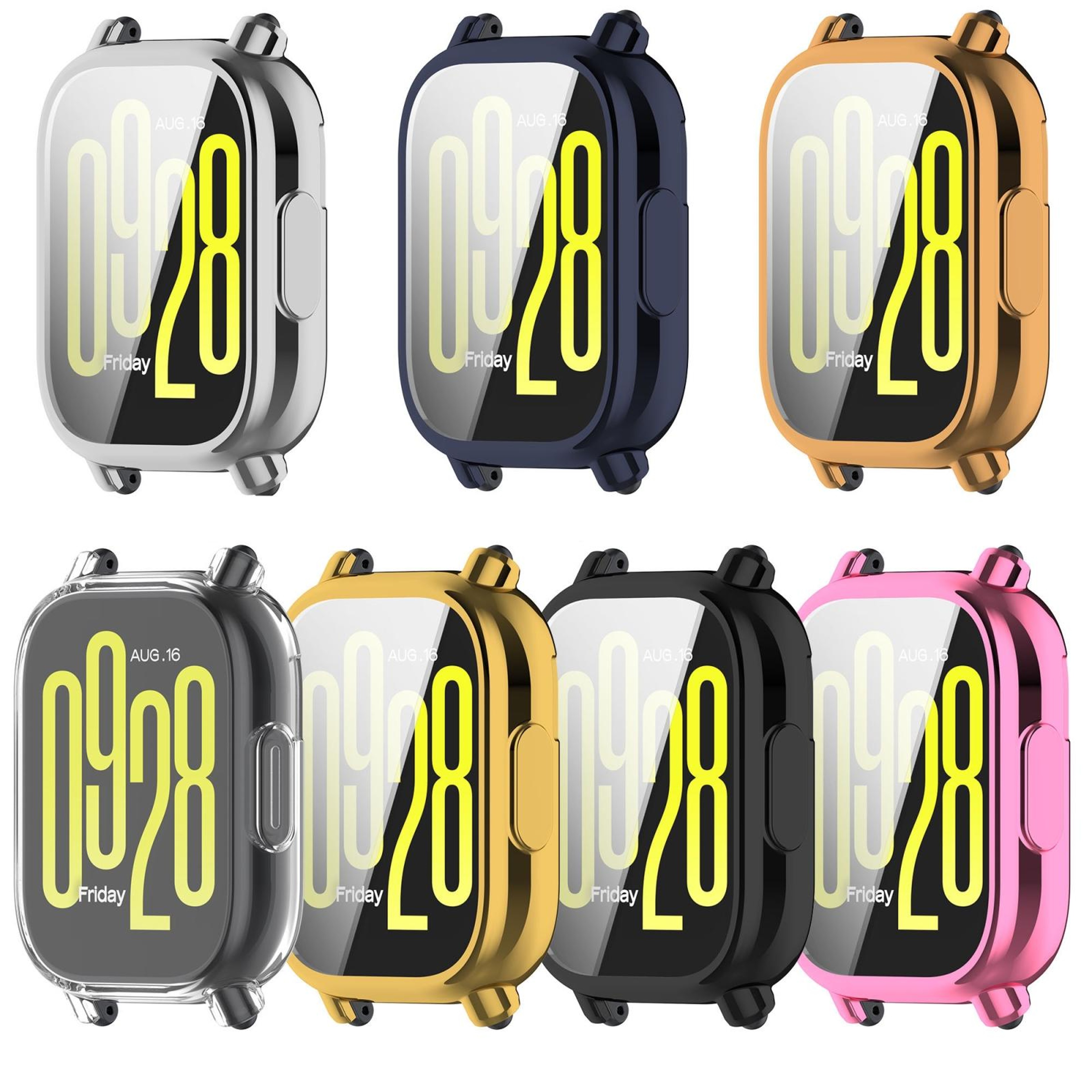 Redmi Watch 5 Active TPU Protective Case Full Coverage Electroplated Watch Cover 12