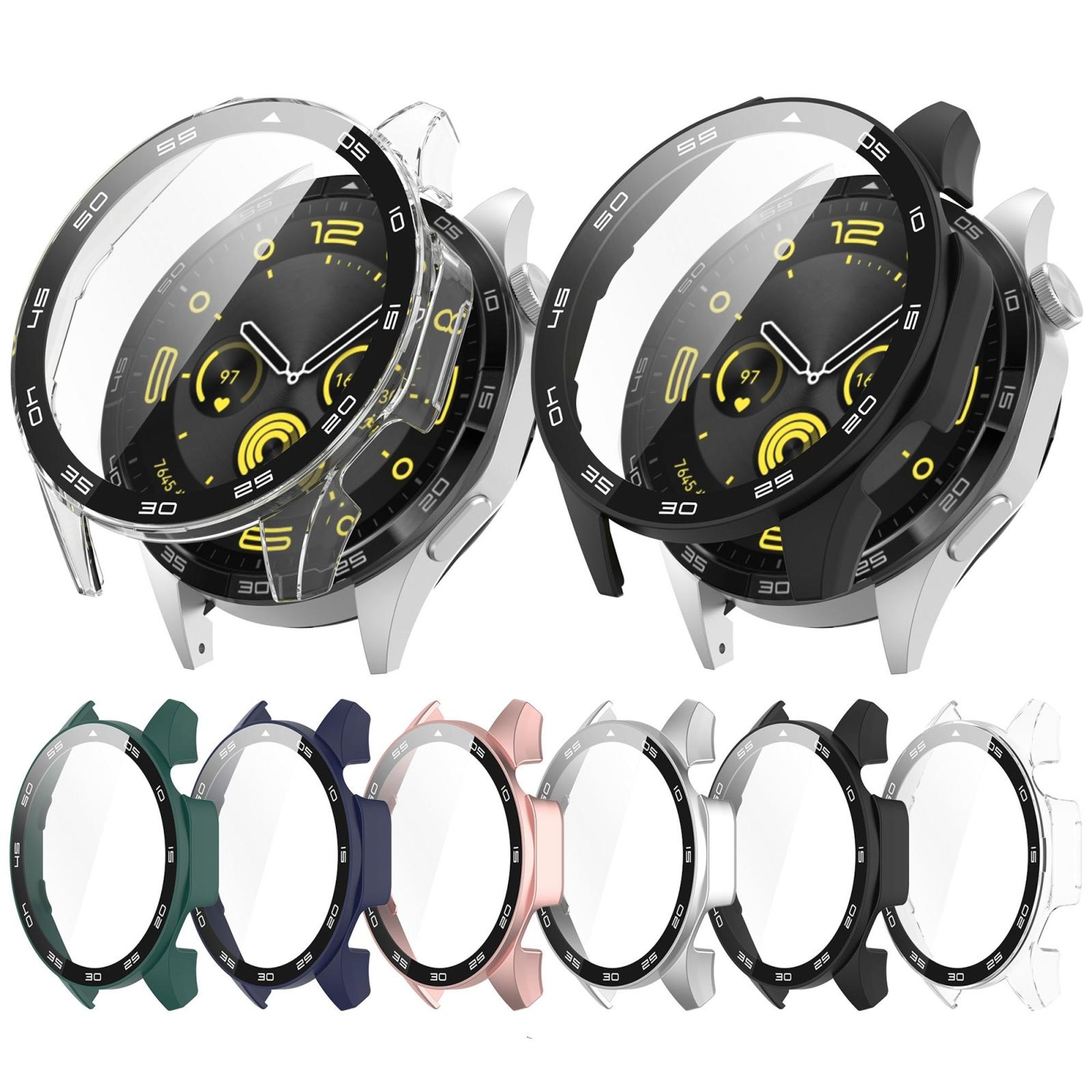 Huawei Watch GT 4 46mm Protective Case With Tempered Glass Screen Protector And Graduated Dial 8