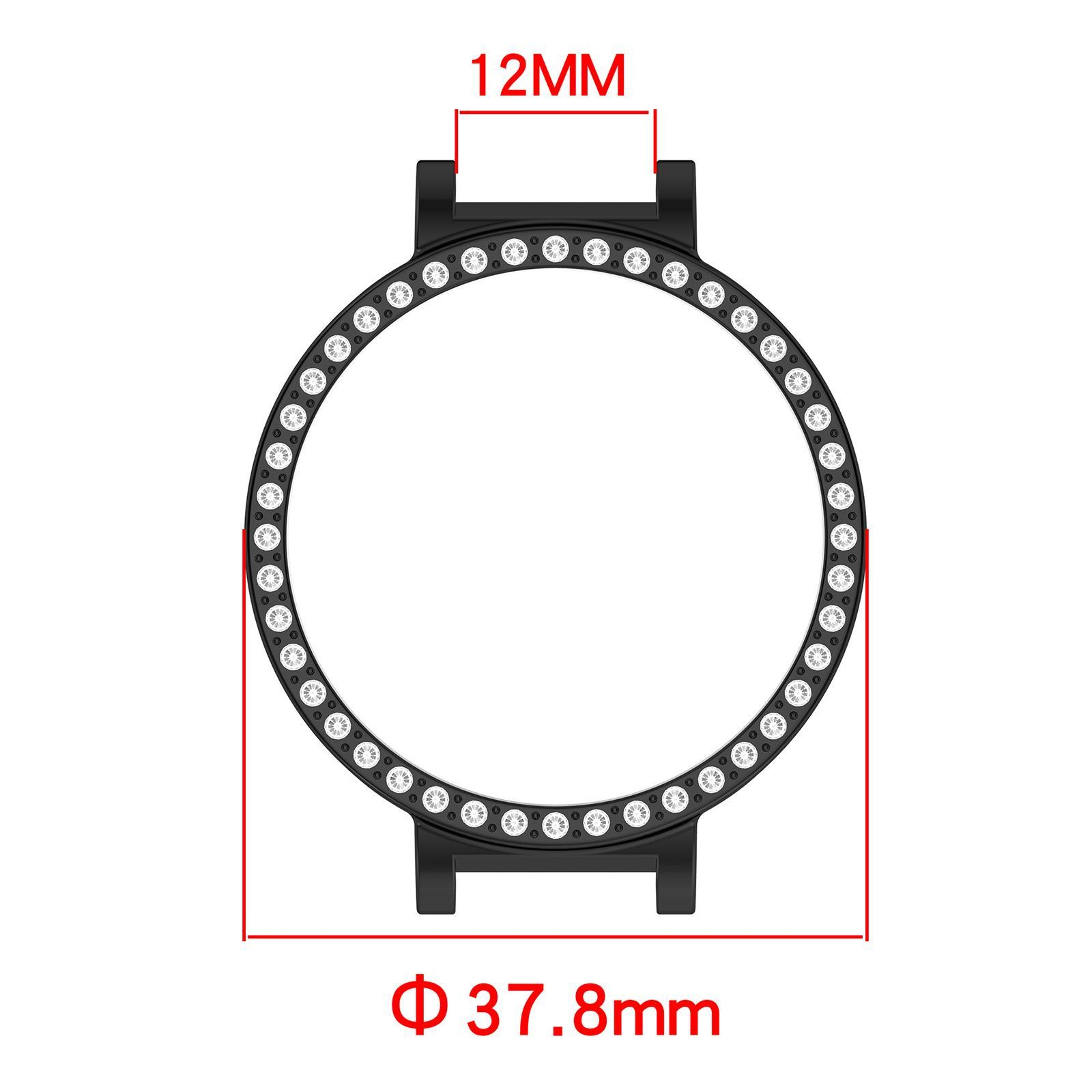 Honor Choice SAGA Smart Watch 2 PC Watch Protective Cover Single Row Diamond Half Coverage Case 9