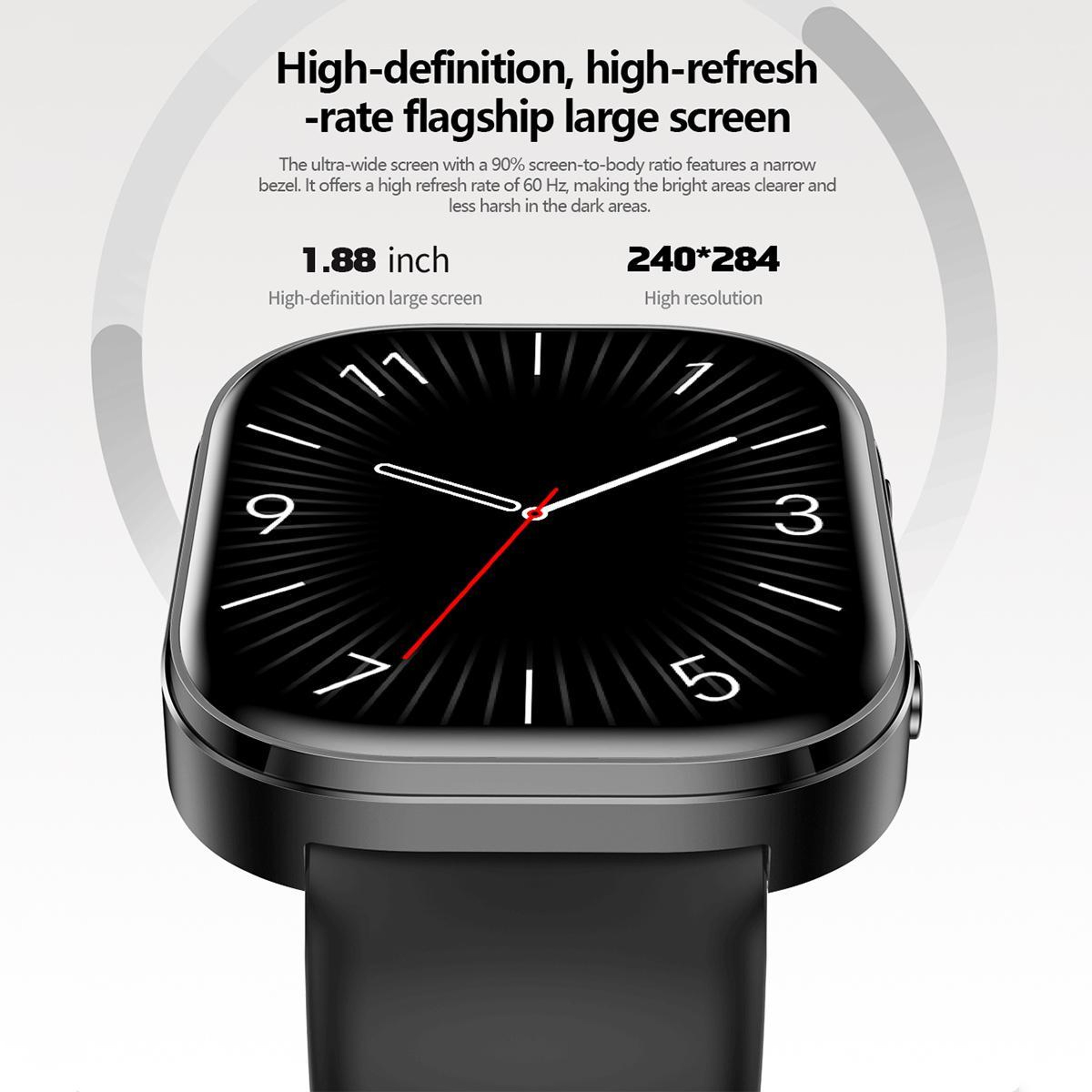 QS15 Bluetooth Smart Watch With 188 Inch HD Display Health Monitor Fitness Tracker 9