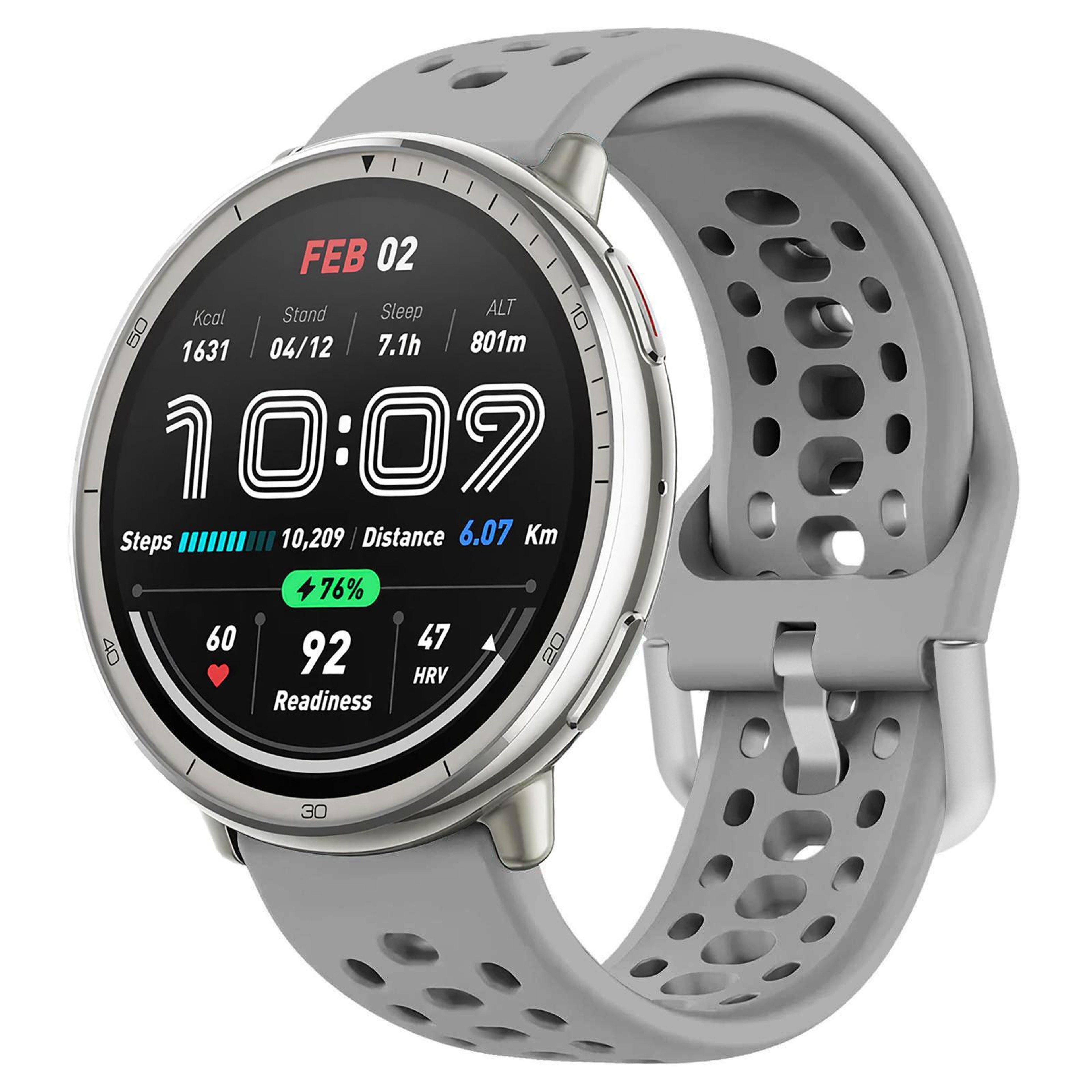 Silicone Sport Watch Band With Silver Buckle Adjustable Replacement Watch Strap 12