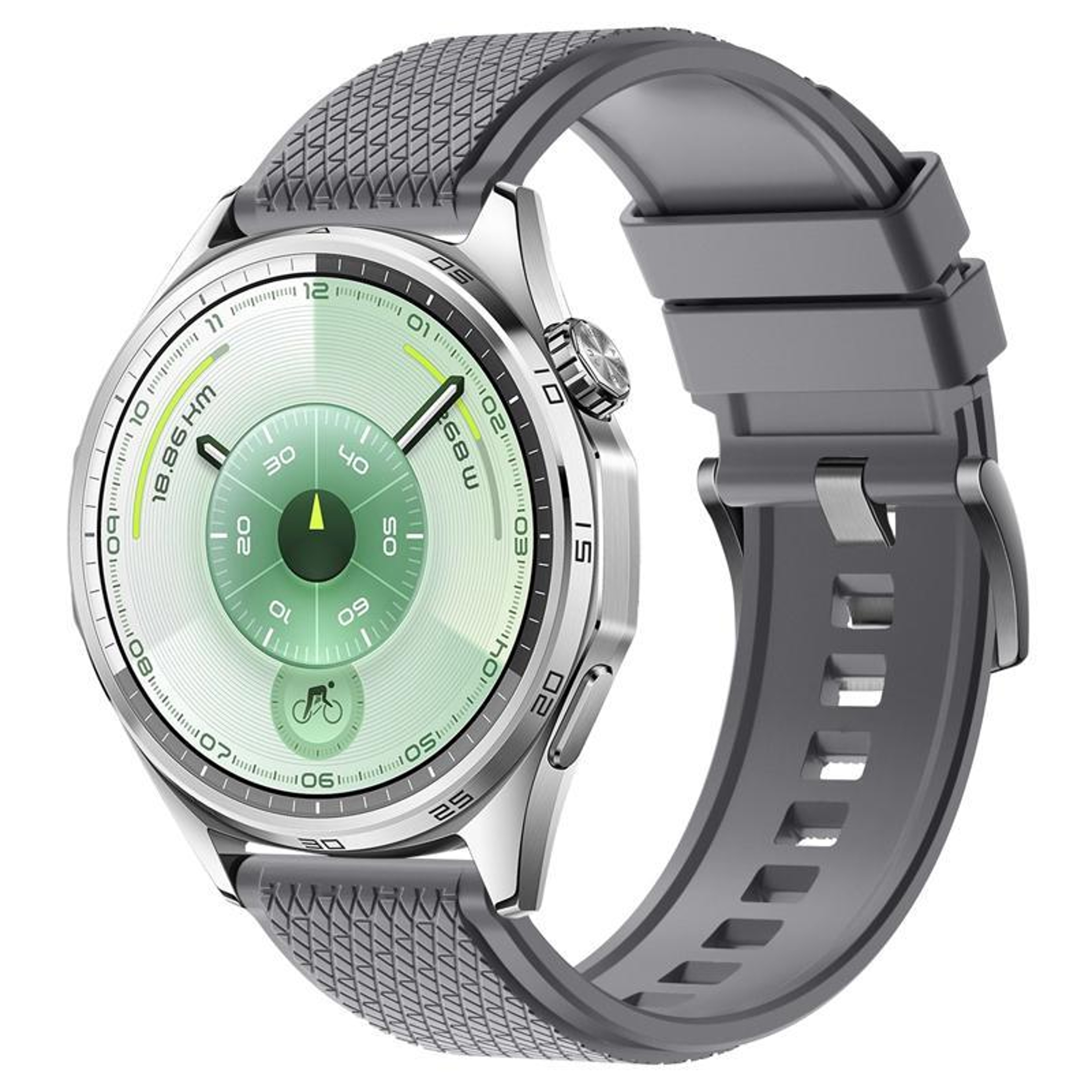 Fluororubber Watch Band Textured Replacement Strap For Longines Comfortable Adjustable Wristband 12