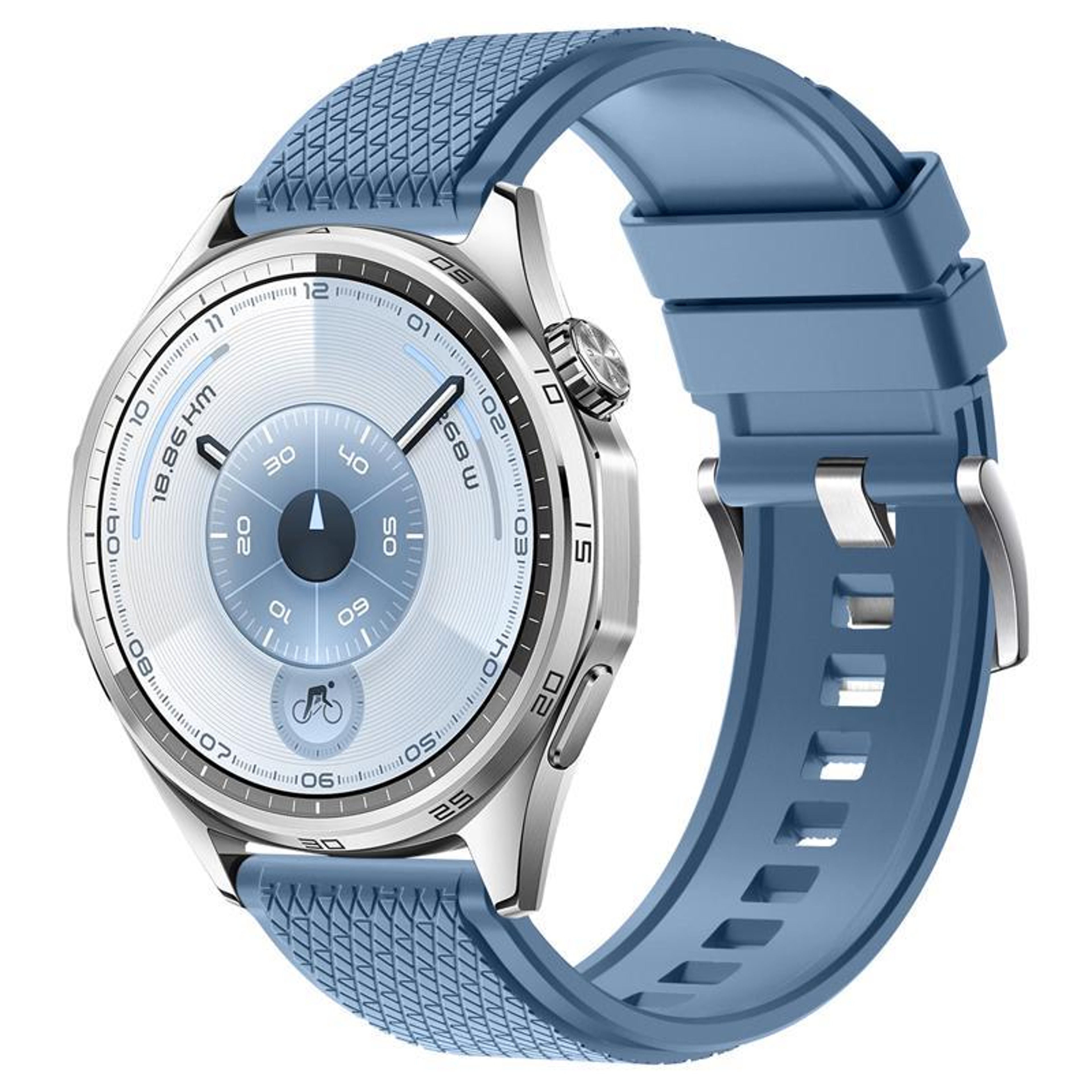 Fluororubber Watch Band Textured Replacement Strap For Longines Comfortable Adjustable Wristband 14