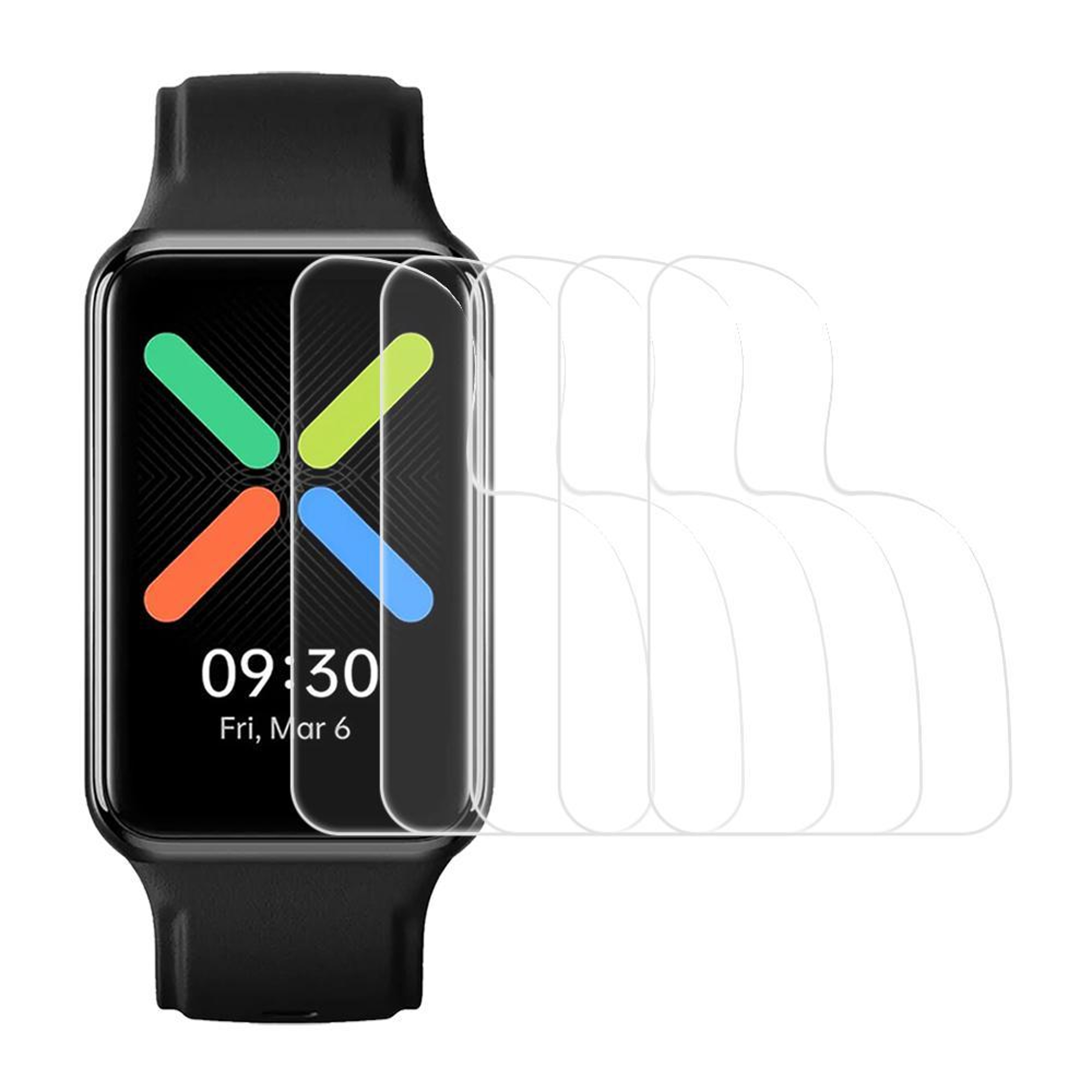 XDfind OPPO Watch Free Hydrogel Screen Protector 5 Pack Full Coverage Watch Screen Protector 0