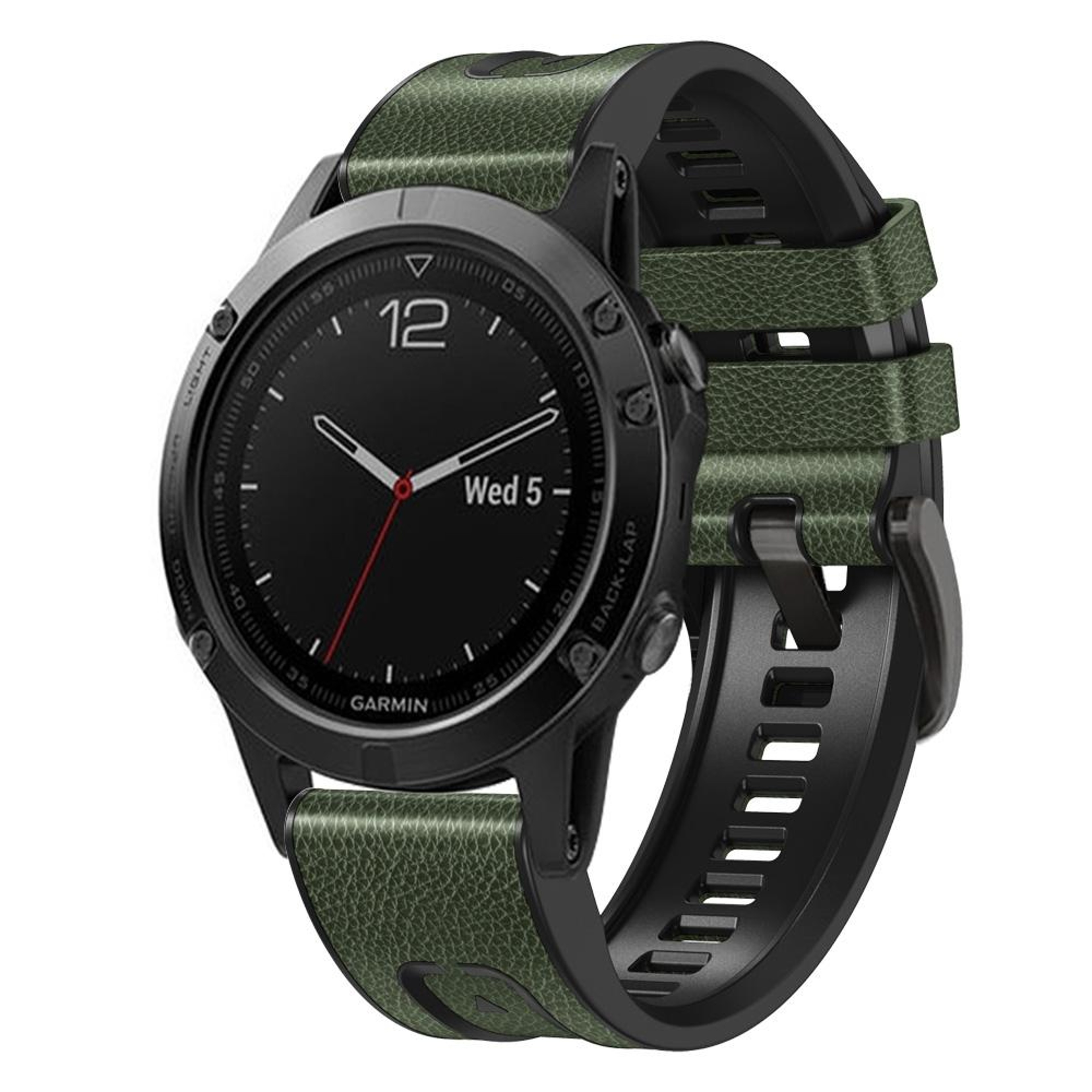 Garmin Fenix 7 Quick Release Watch Band Silicone Leather Replacement Strap 22mm – view 1