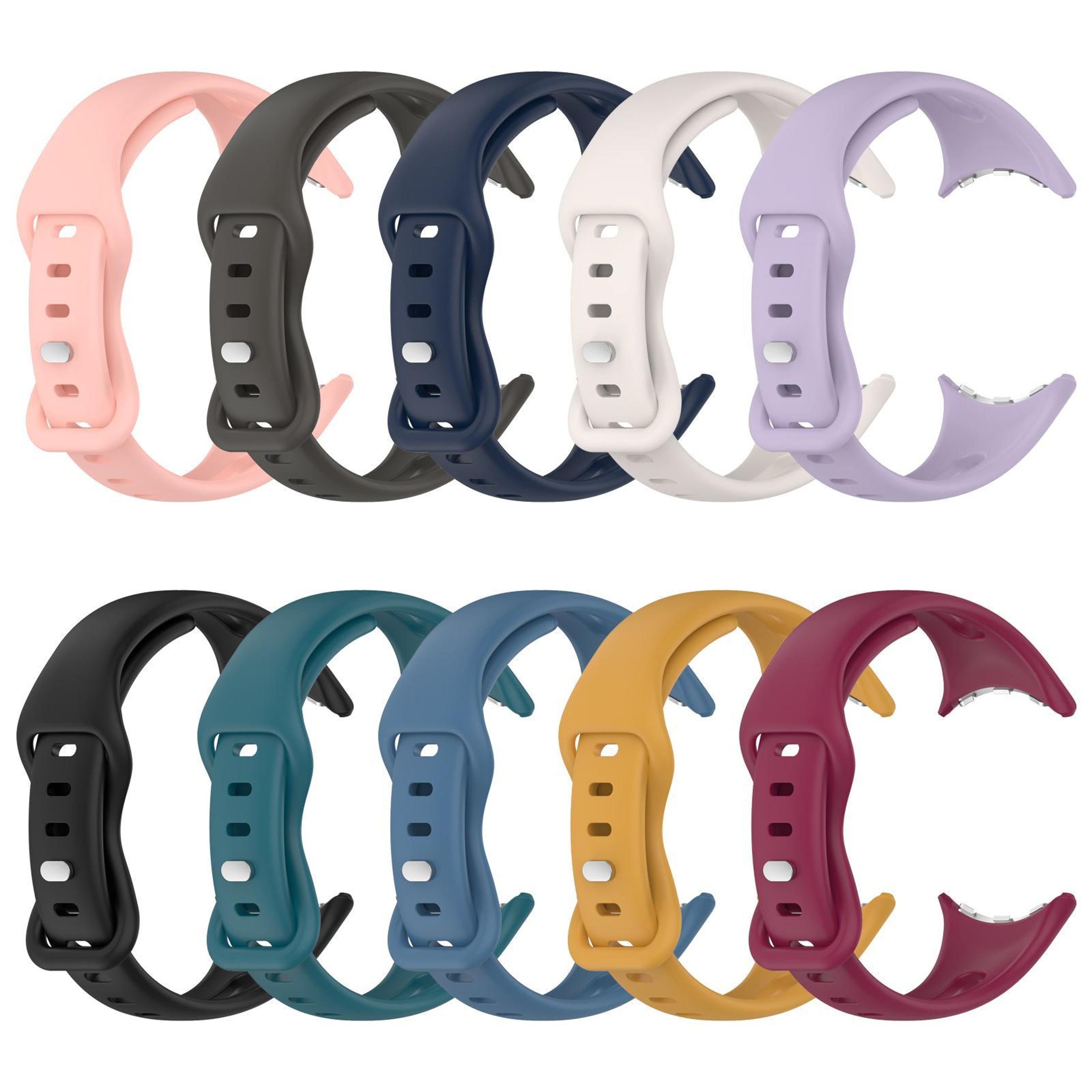 Google Pixel Watch 4 3 2 1 Silicone Watch Band With Butterfly Buckle Soft Replacement Strap 5
