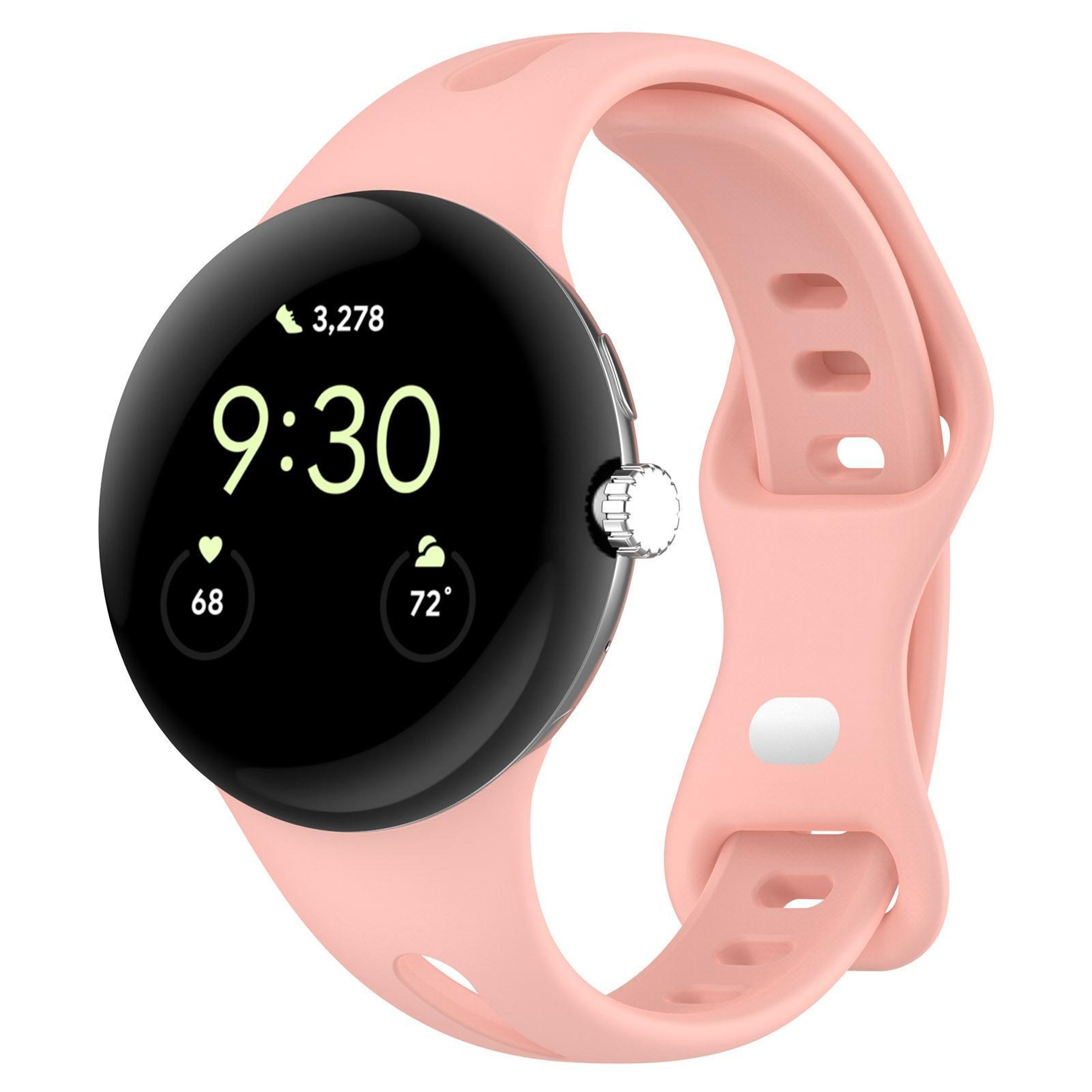 Google Pixel Watch 4 3 2 1 Silicone Watch Band With Butterfly Buckle Soft Replacement Strap 16