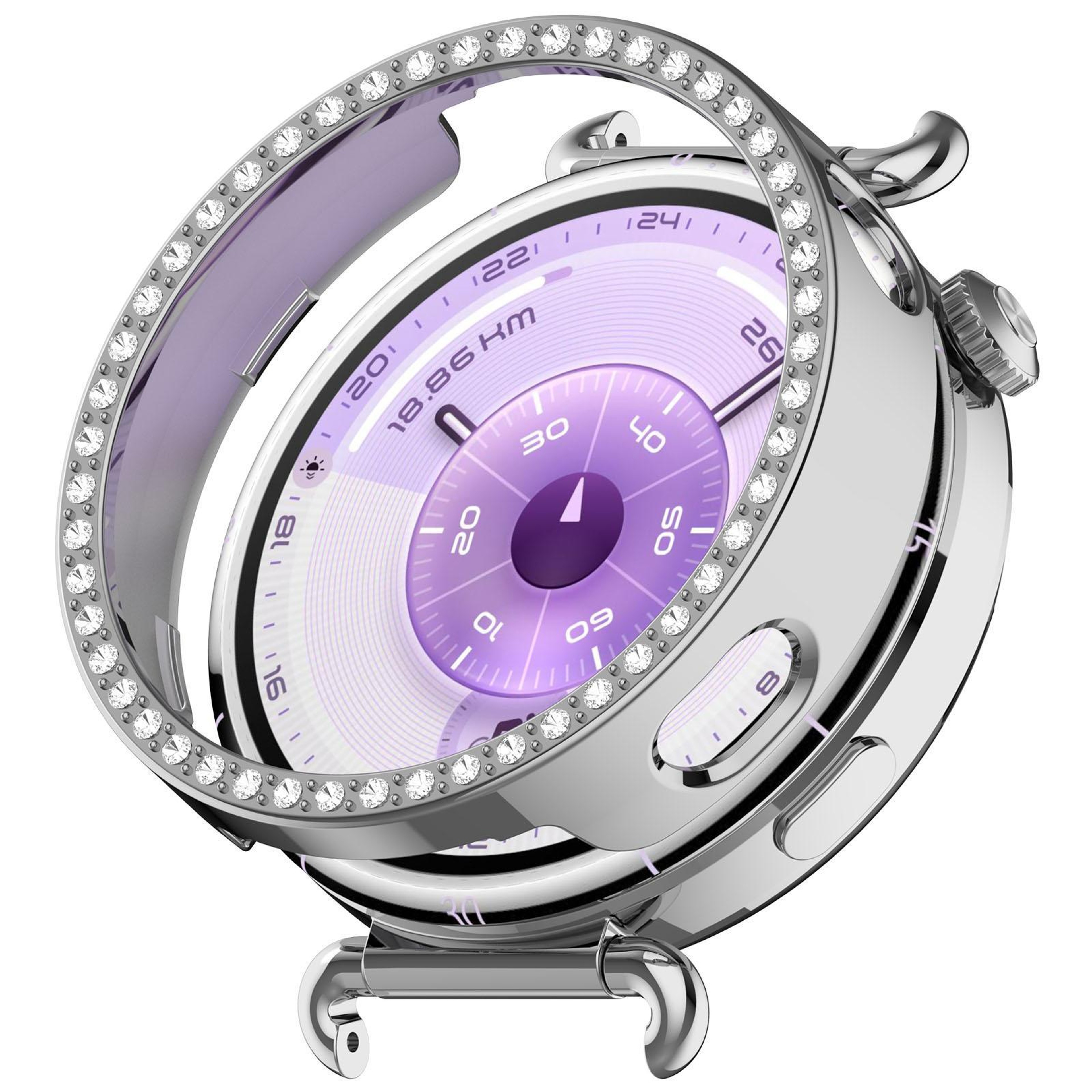 Huawei Watch GT 6 41mm Protective Case Single Row Diamond Hollow PC Watch Cover – view 12