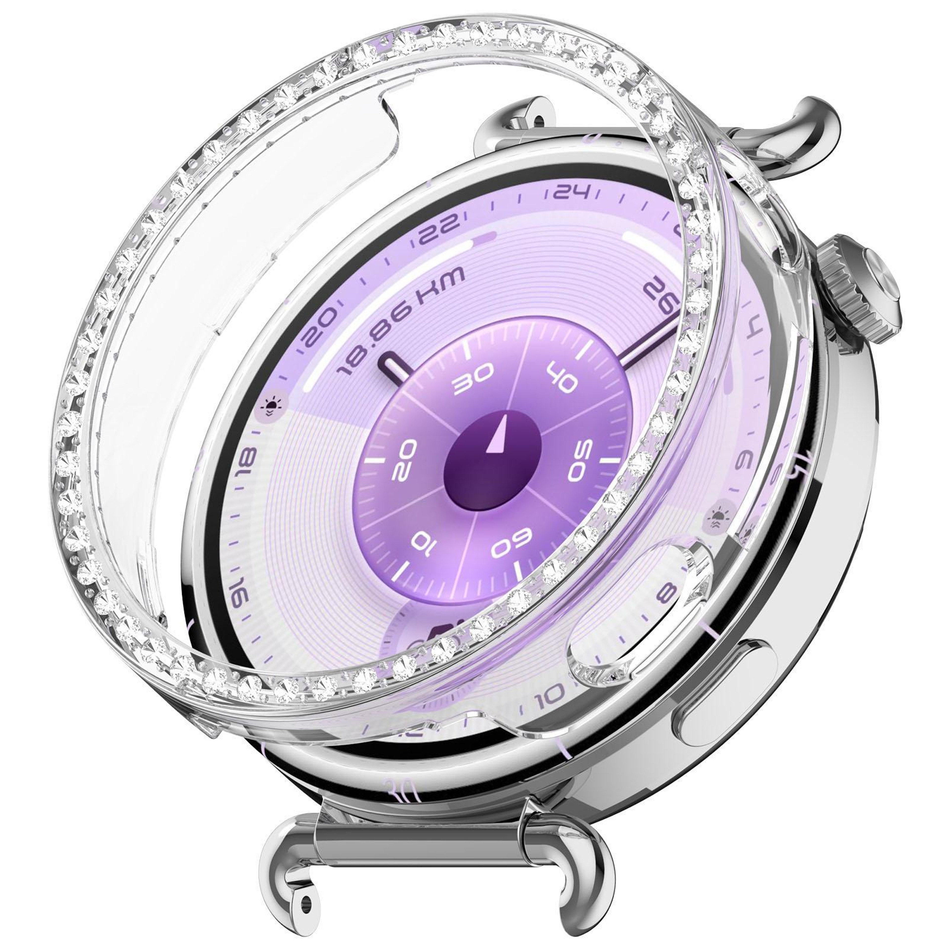 Huawei Watch GT 6 41mm Protective Case Single Row Diamond Hollow PC Watch Cover – view 11